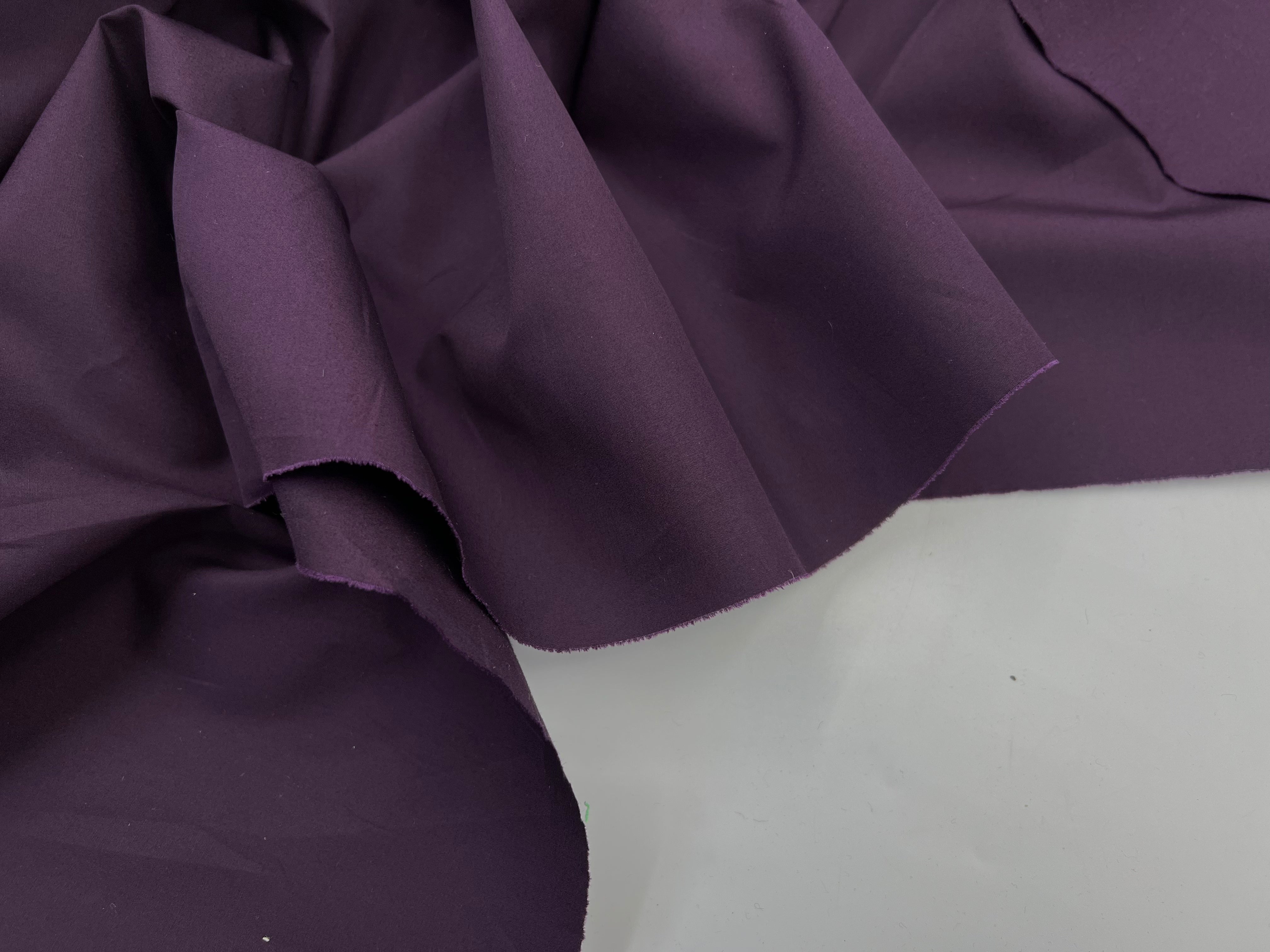 POPELINE DE COTON QUALITÉ JAPAN EGGPLANT FONCÉ MSO