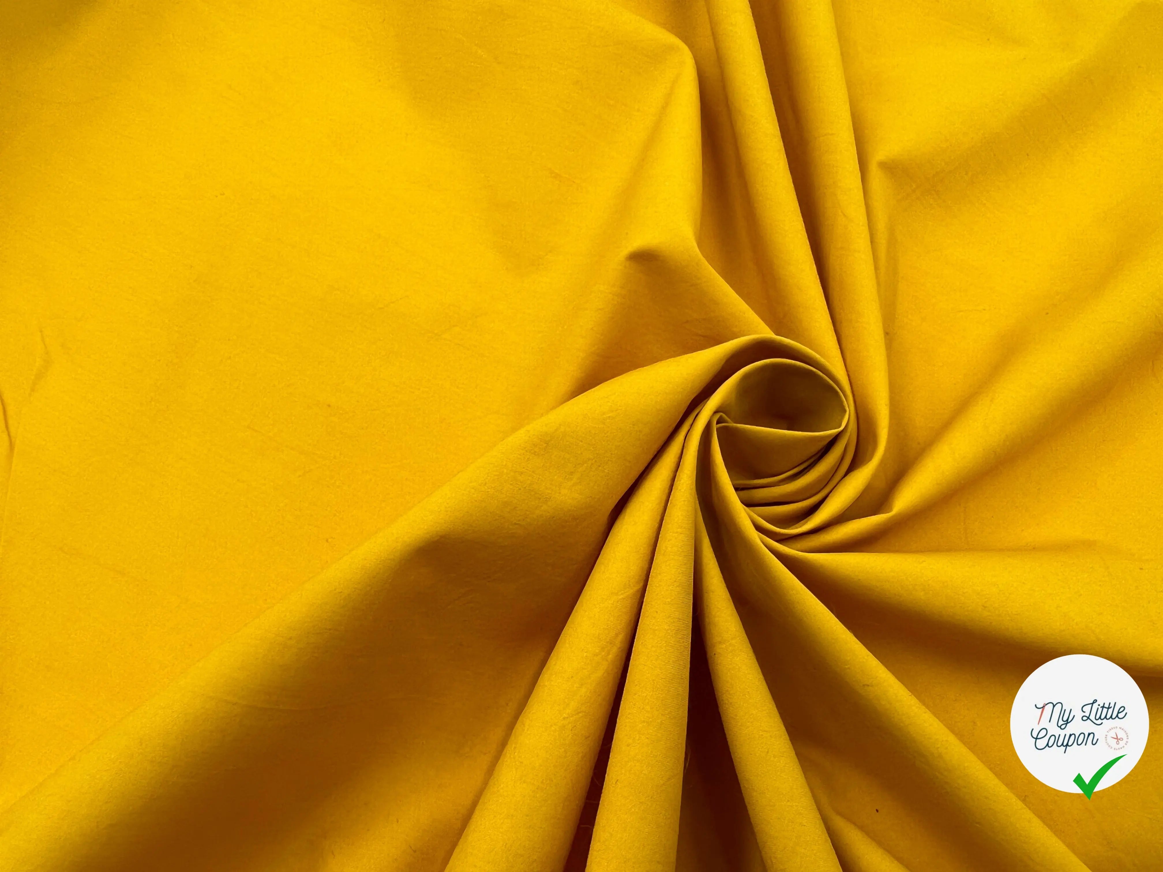 POPELINE DE COTON QUALITÉ JAPAN JAUNE MAÏS MSO