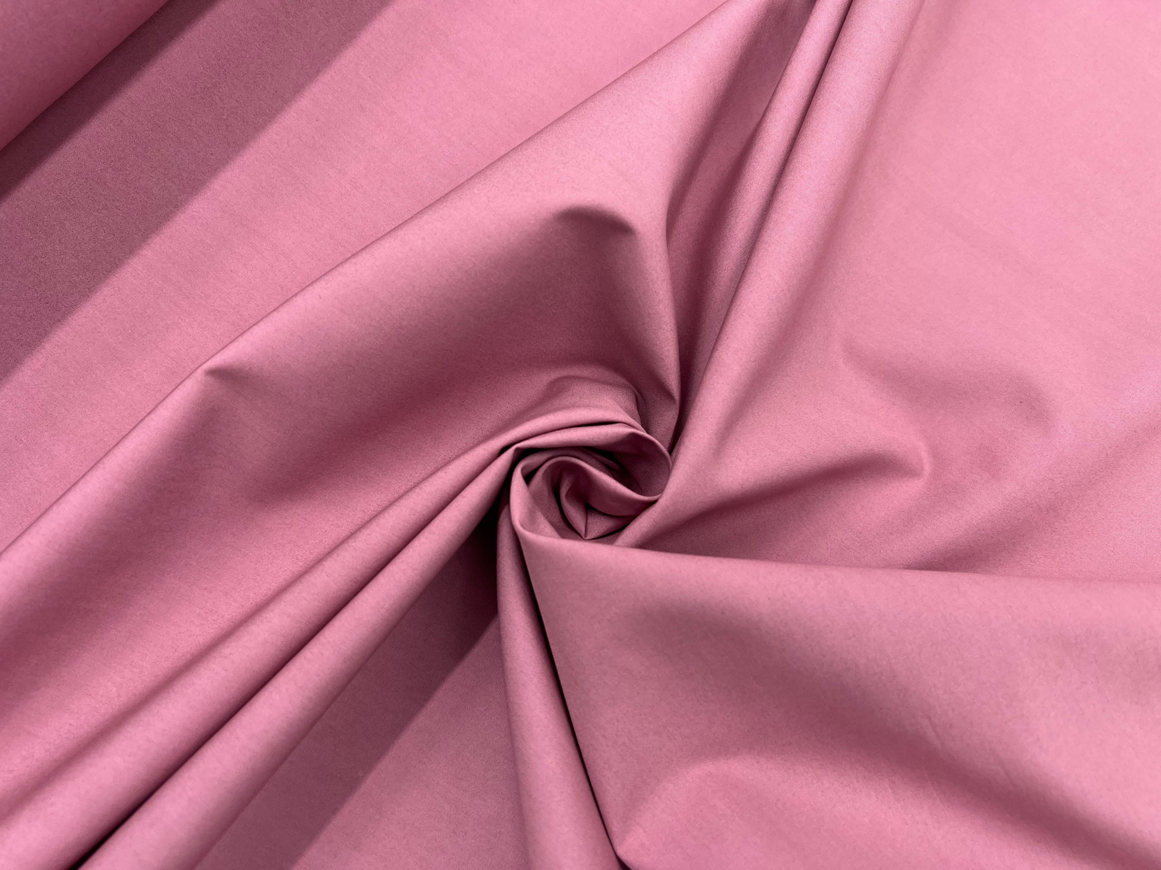 POPELINE DE COTON QUALITÉ VIEUX ROSE MSO