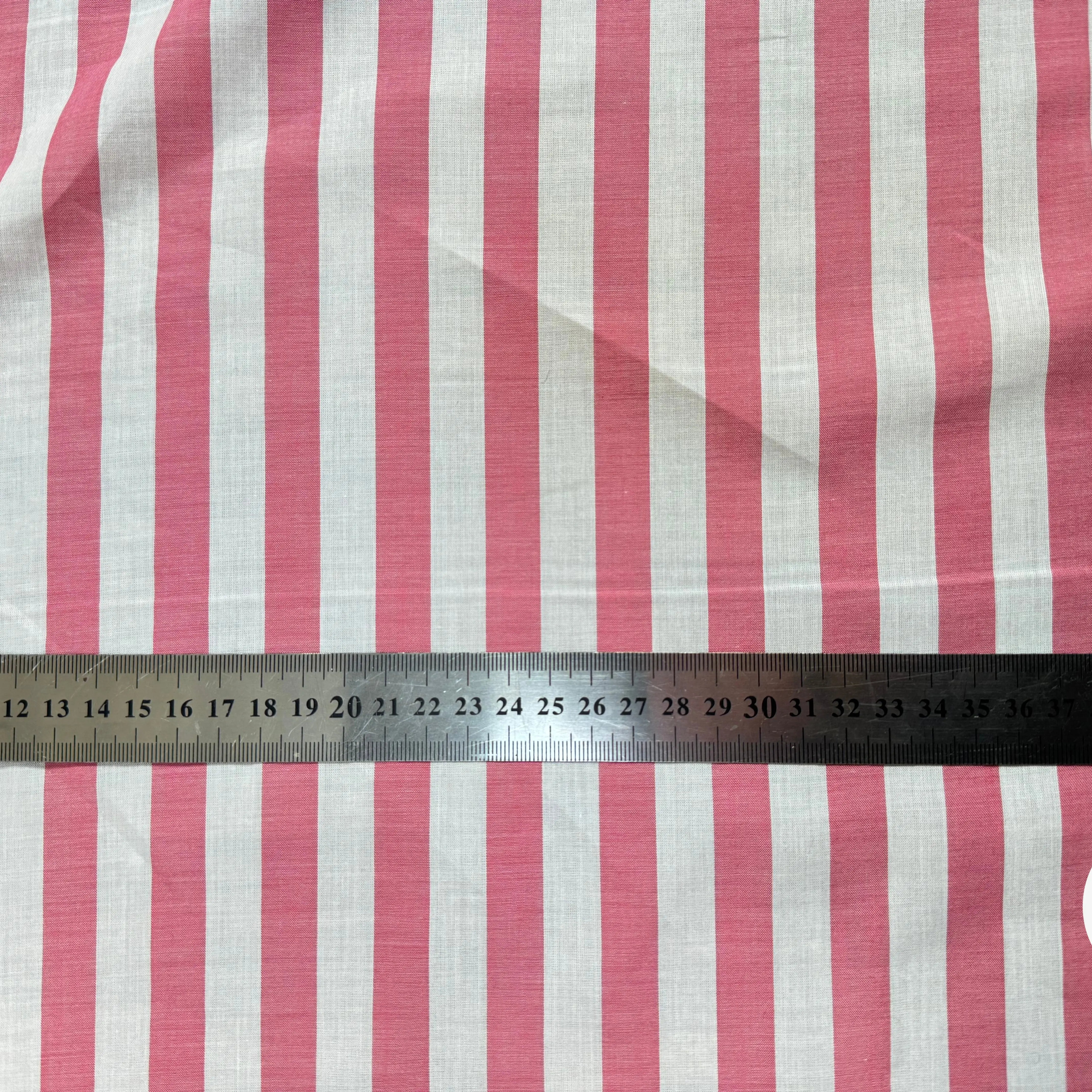 POPELINE DE COTON RAYURES ROUGES ET BLANCHES - My Little Coupon