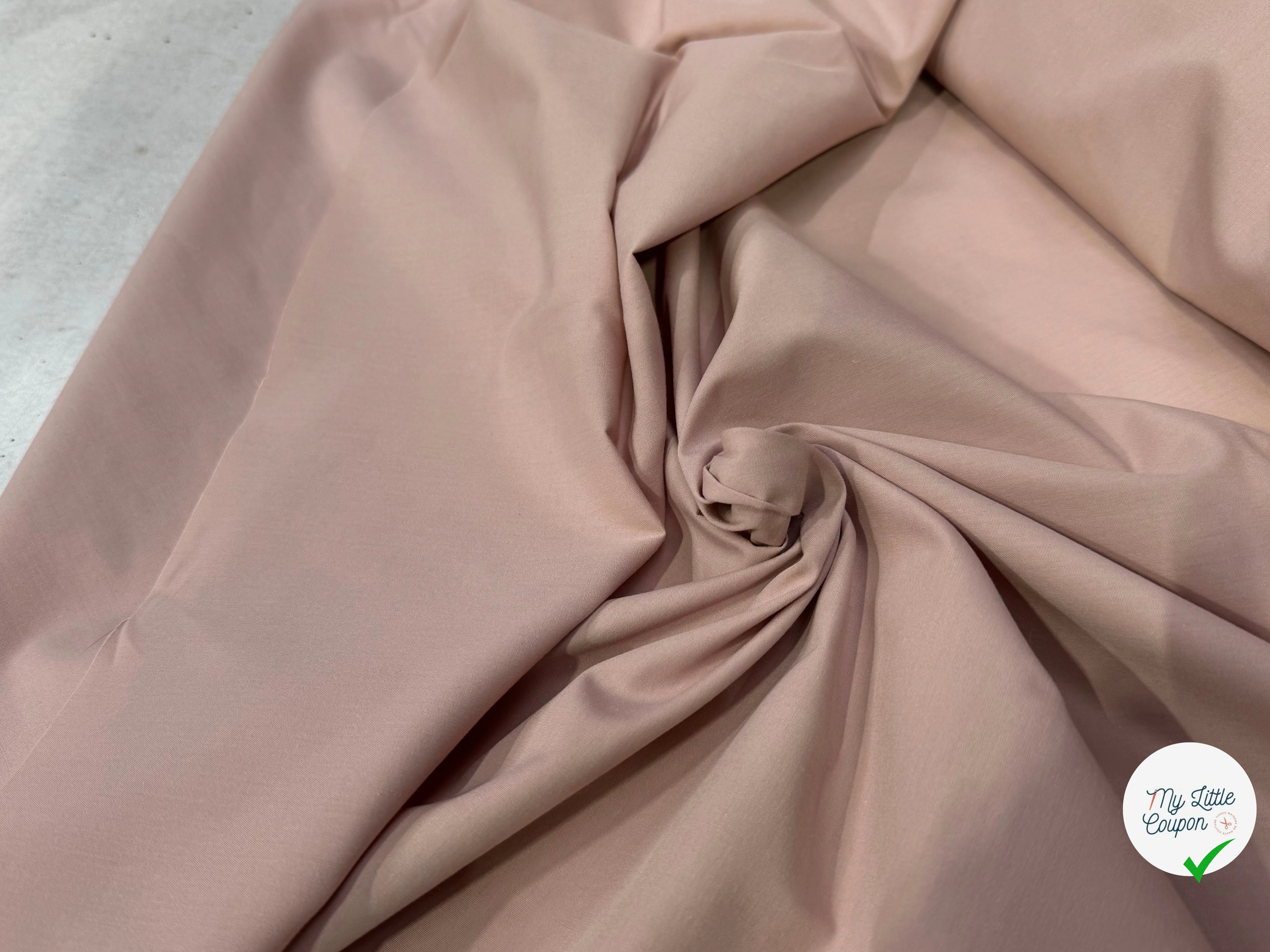 POPELINE DE COTON ROSE 150 CM - My Little Coupon