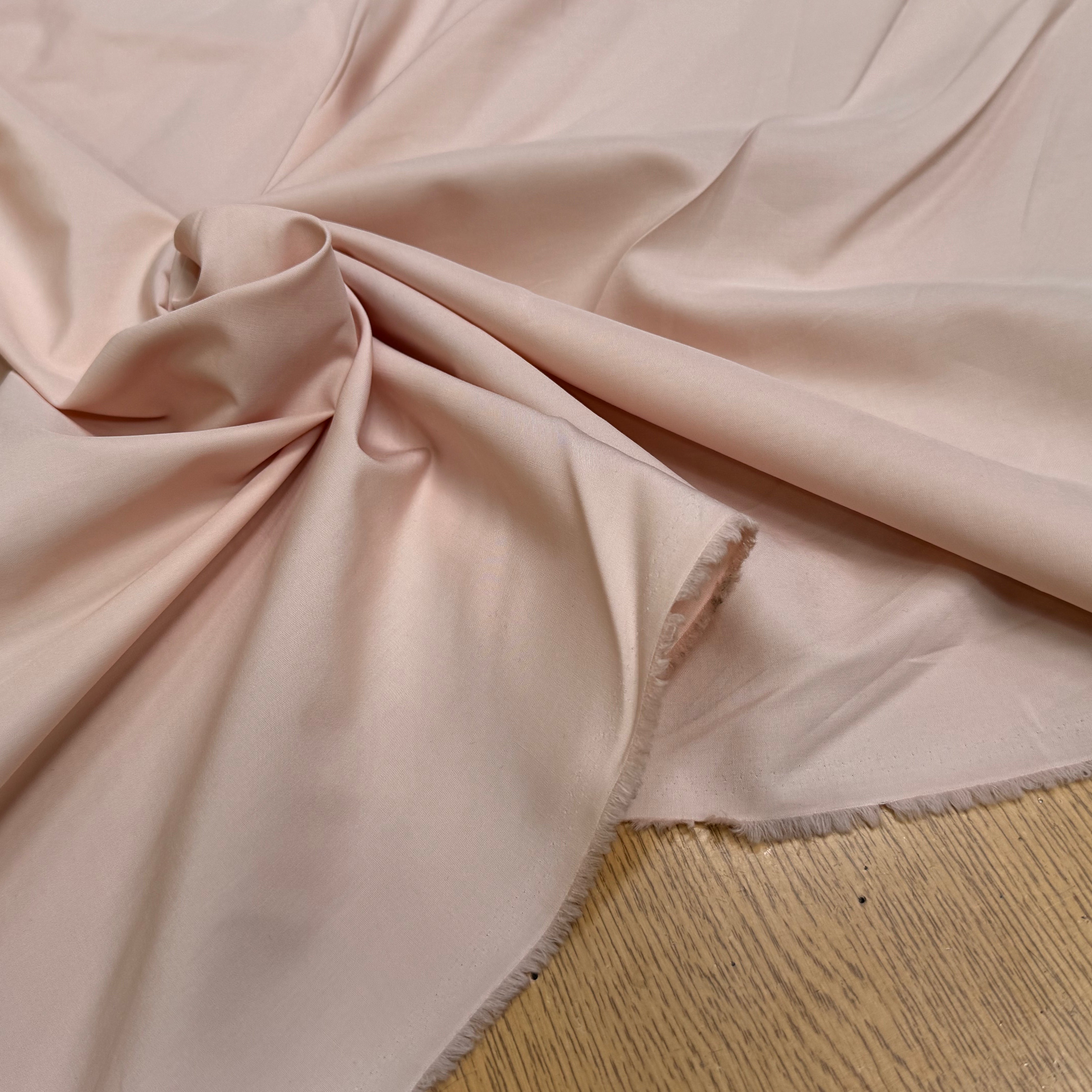 POPELINE DE COTON ROSE SAUMON COUTURE - My Little Coupon