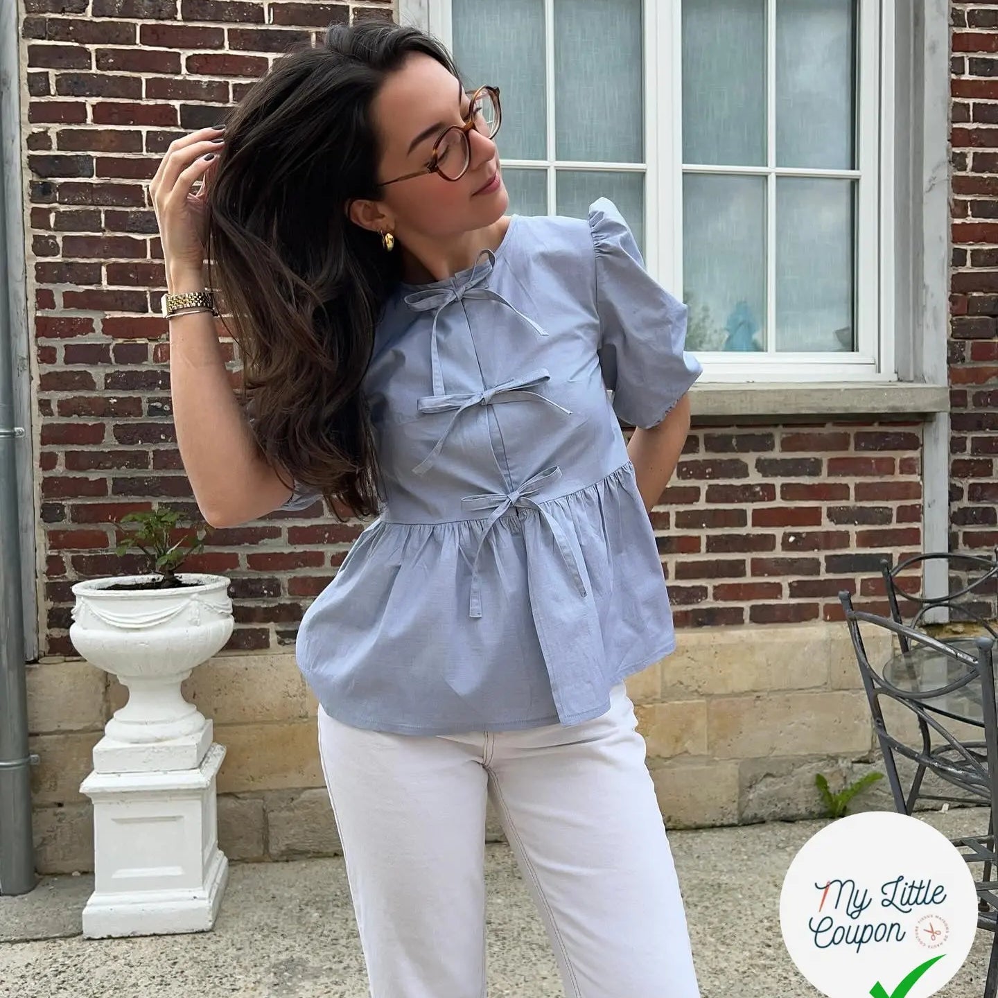 POPELINE DE COTON SATIN TESSITURA MONTI 1911 GRIS BLEUTÉ - My Little Coupon