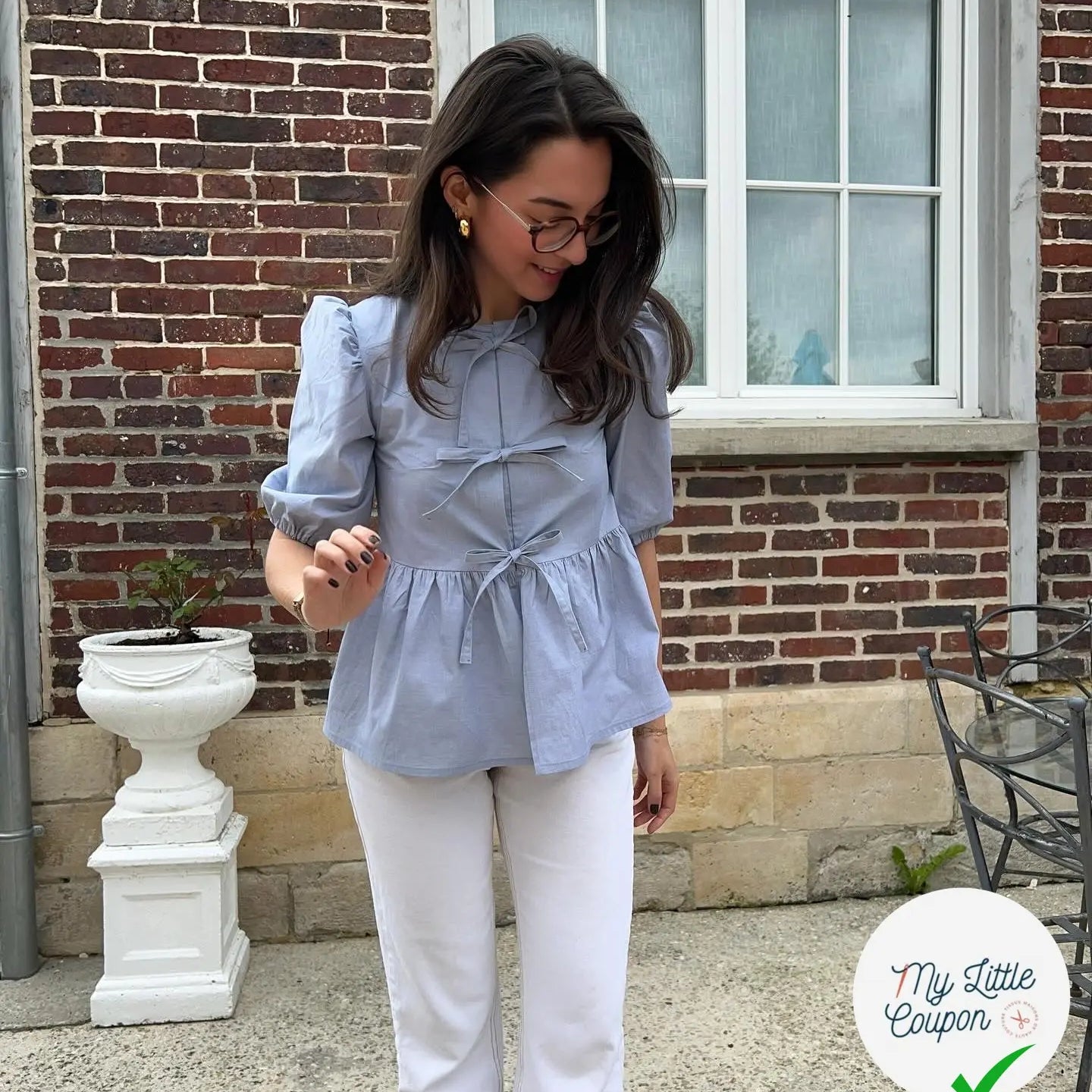 POPELINE DE COTON SATIN TESSITURA MONTI 1911 GRIS BLEUTÉ - My Little Coupon