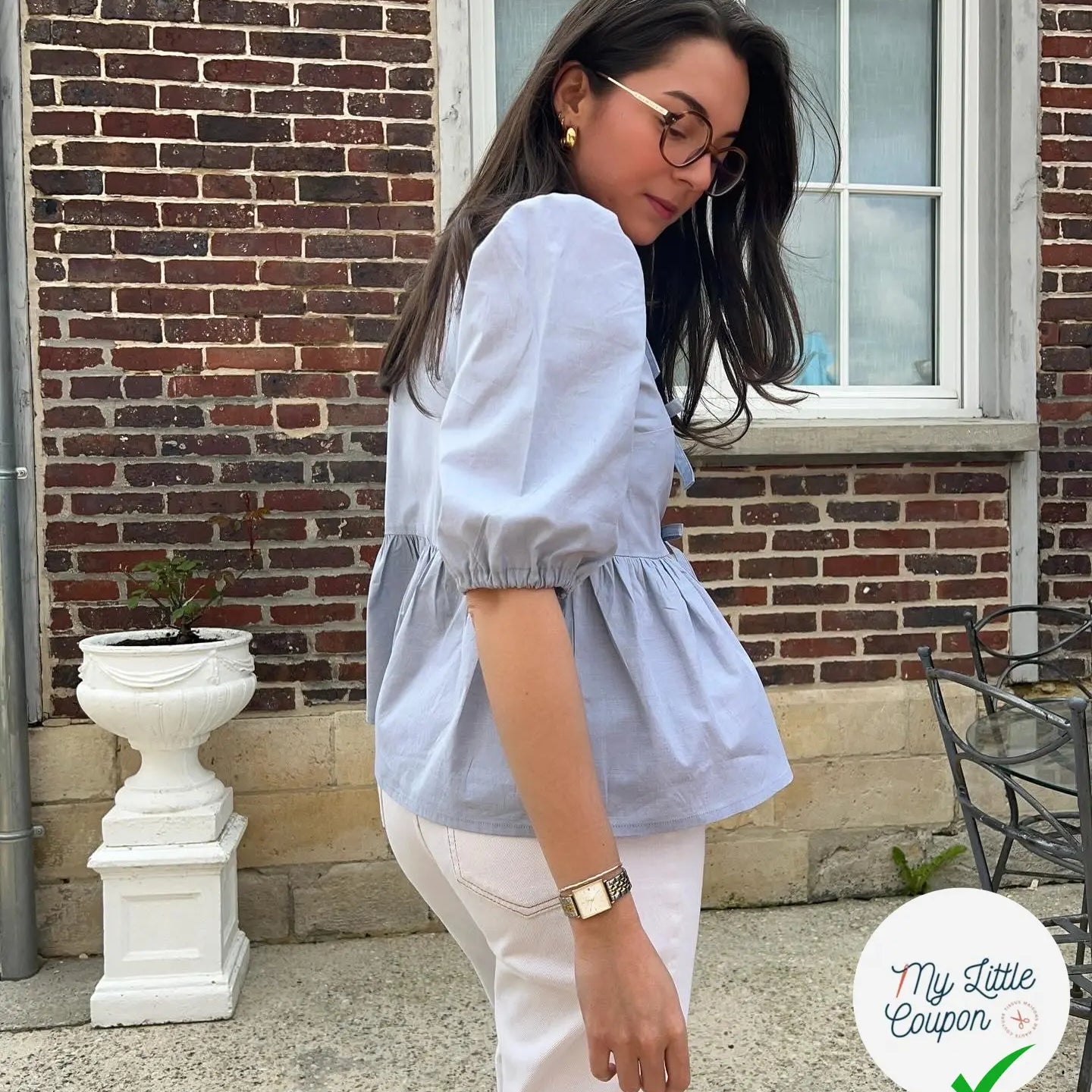 POPELINE DE COTON SATIN TESSITURA MONTI 1911 GRIS BLEUTÉ - My Little Coupon