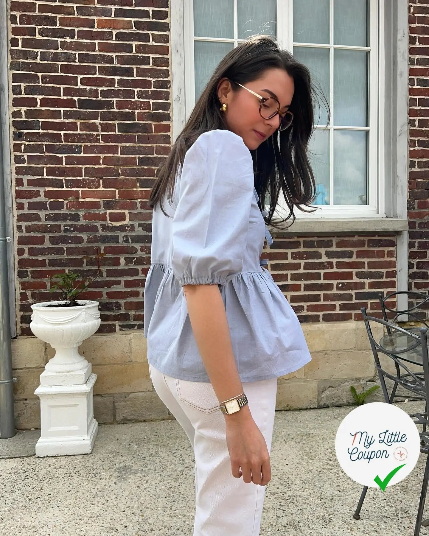 POPELINE DE COTON SATIN TESSITURA MONTI 1911 GRIS BLEUTÉ - My Little Coupon