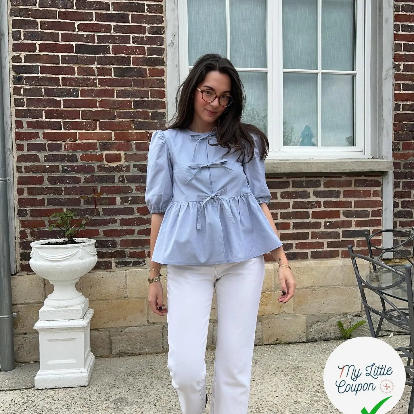 POPELINE DE COTON SATIN TESSITURA MONTI 1911 GRIS BLEUTÉ - My Little Coupon