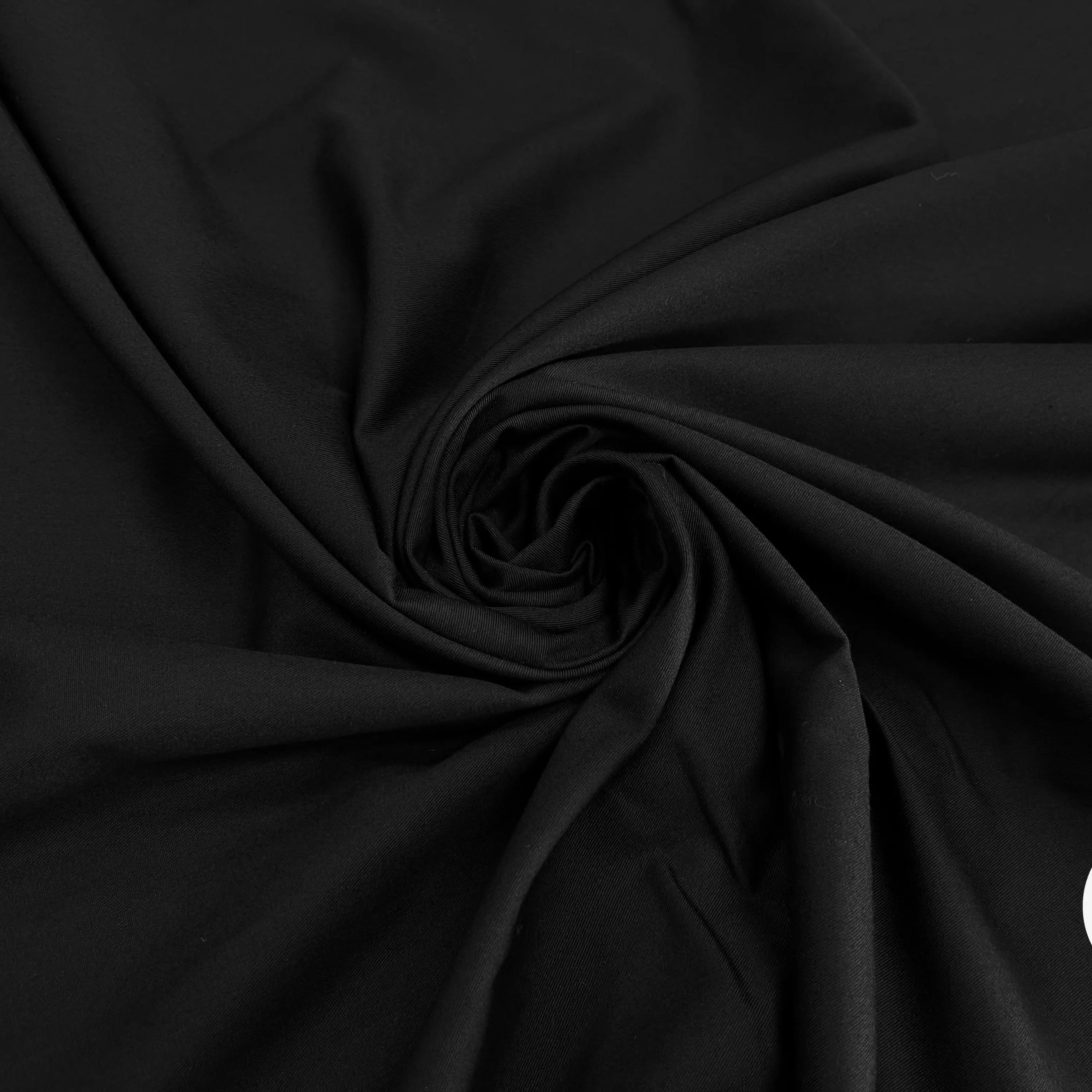 POPELINE DE COTON SERGÉE NOIR - My Little Coupon