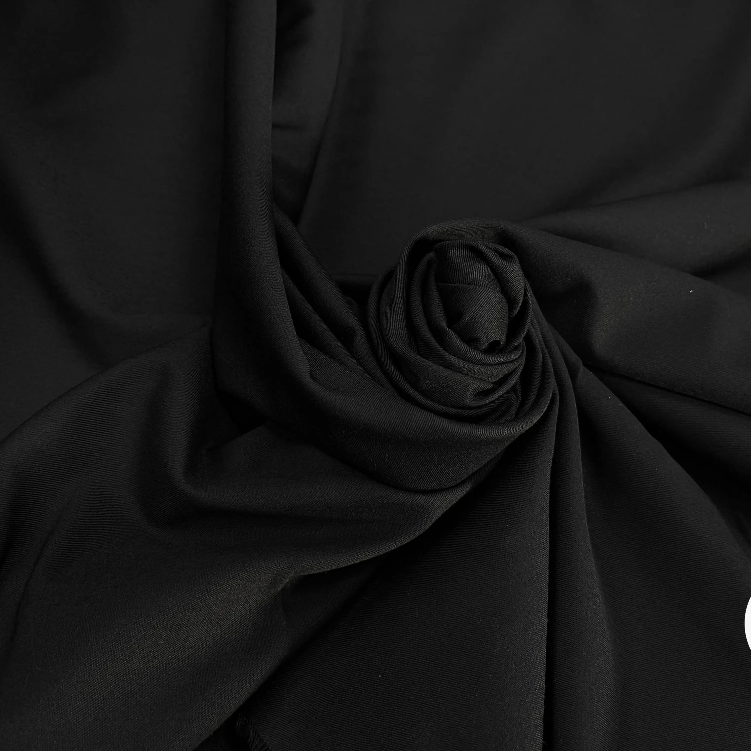 POPELINE DE COTON SERGÉE NOIR - My Little Coupon