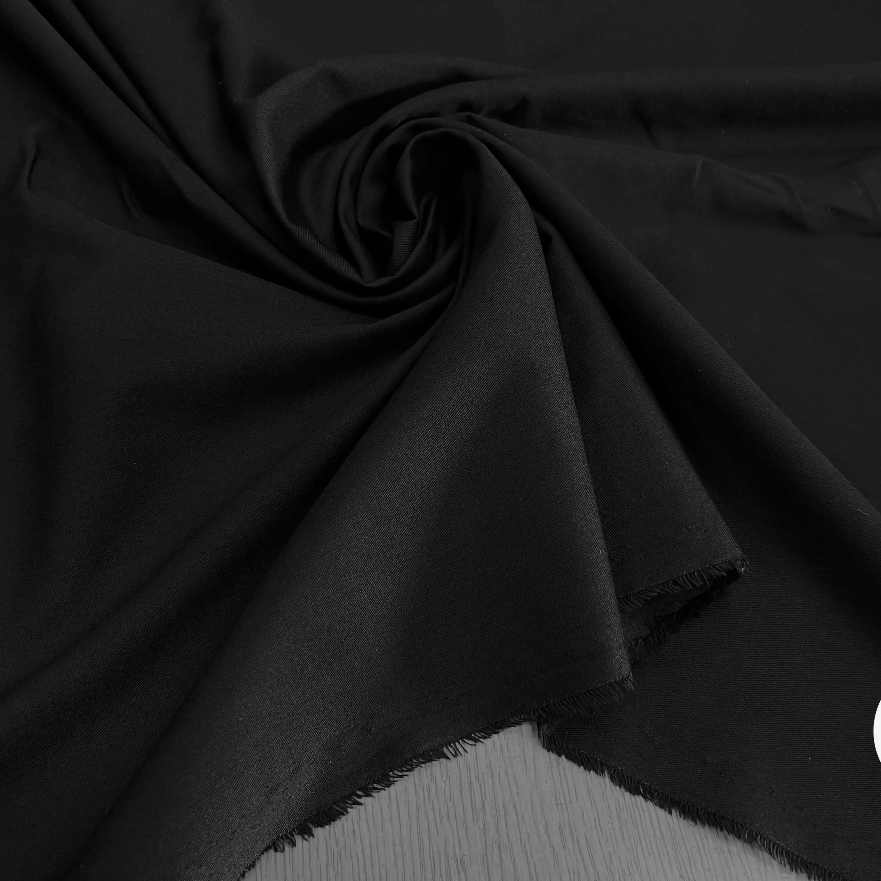 POPELINE DE COTON SERGÉE NOIR - My Little Coupon