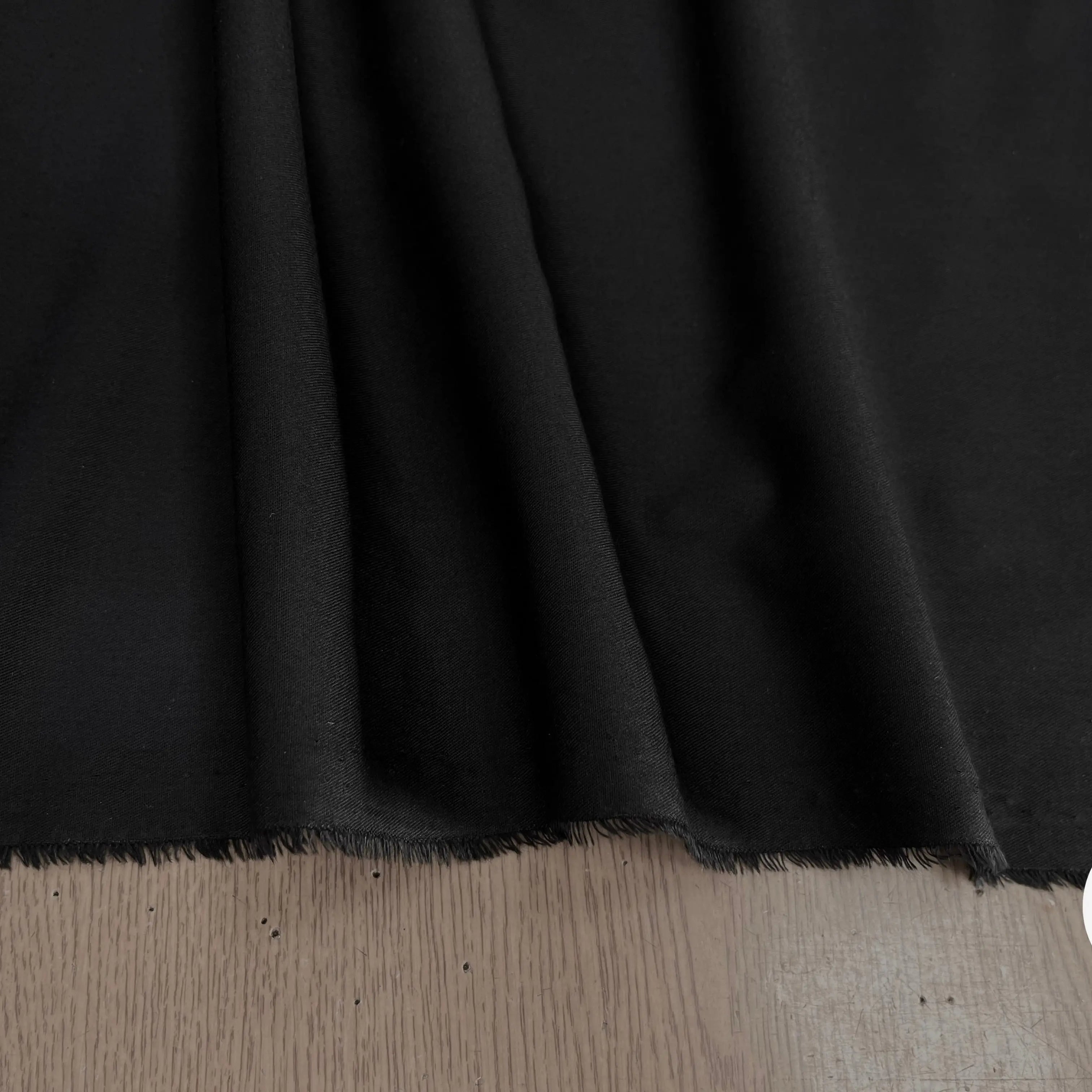 POPELINE DE COTON SERGÉE NOIR - My Little Coupon