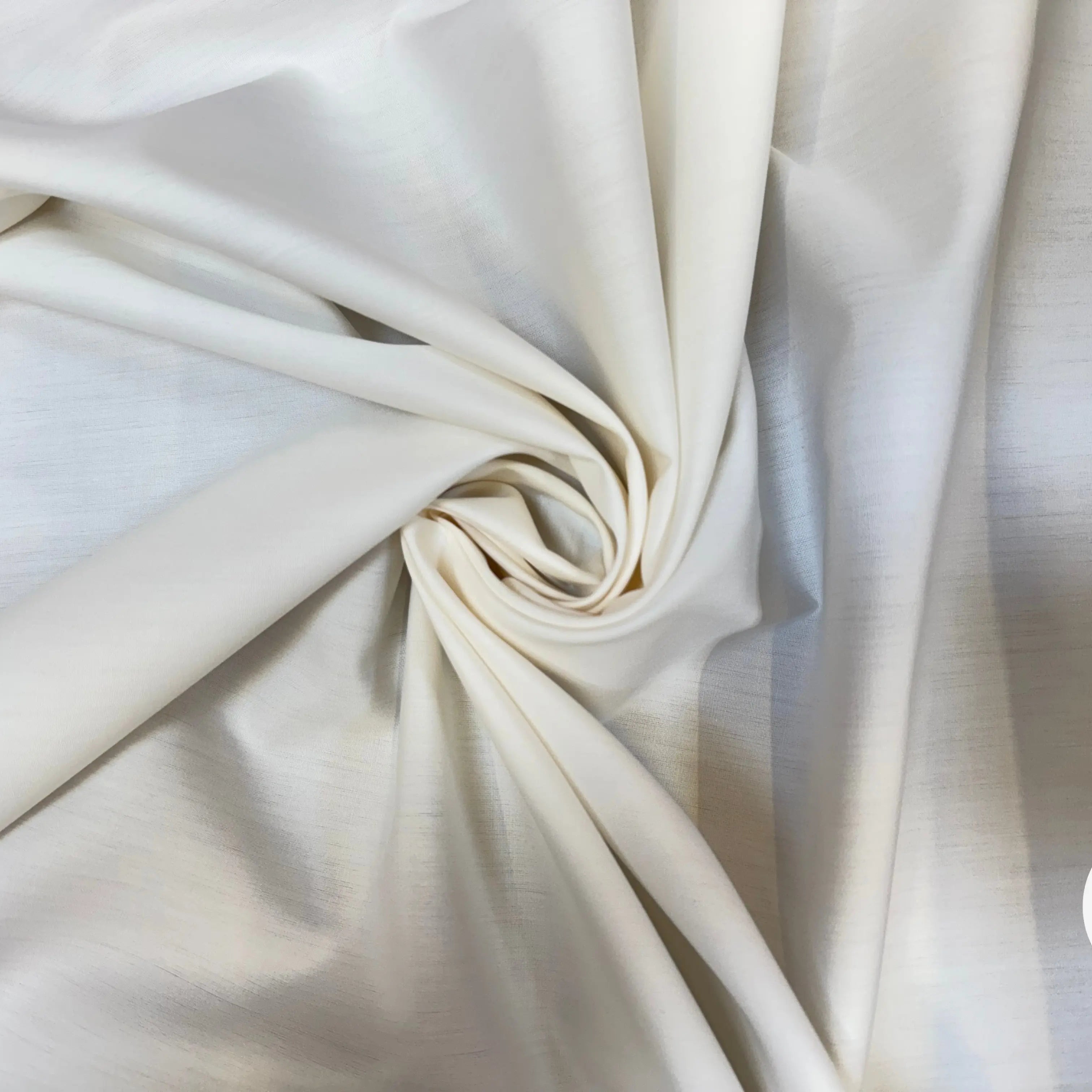 POPELINE DE COTON SIMPLE MILKY WHITE TRANSPARENTE - My Little Coupon