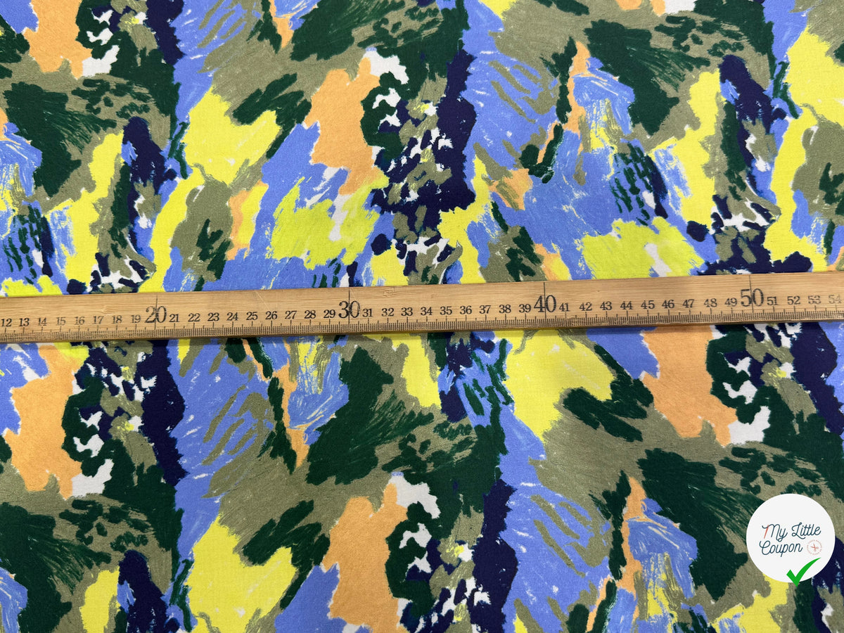 POPELINE DE COTON STRETCH IMPRIMÉE ORAGES - My Little Coupon