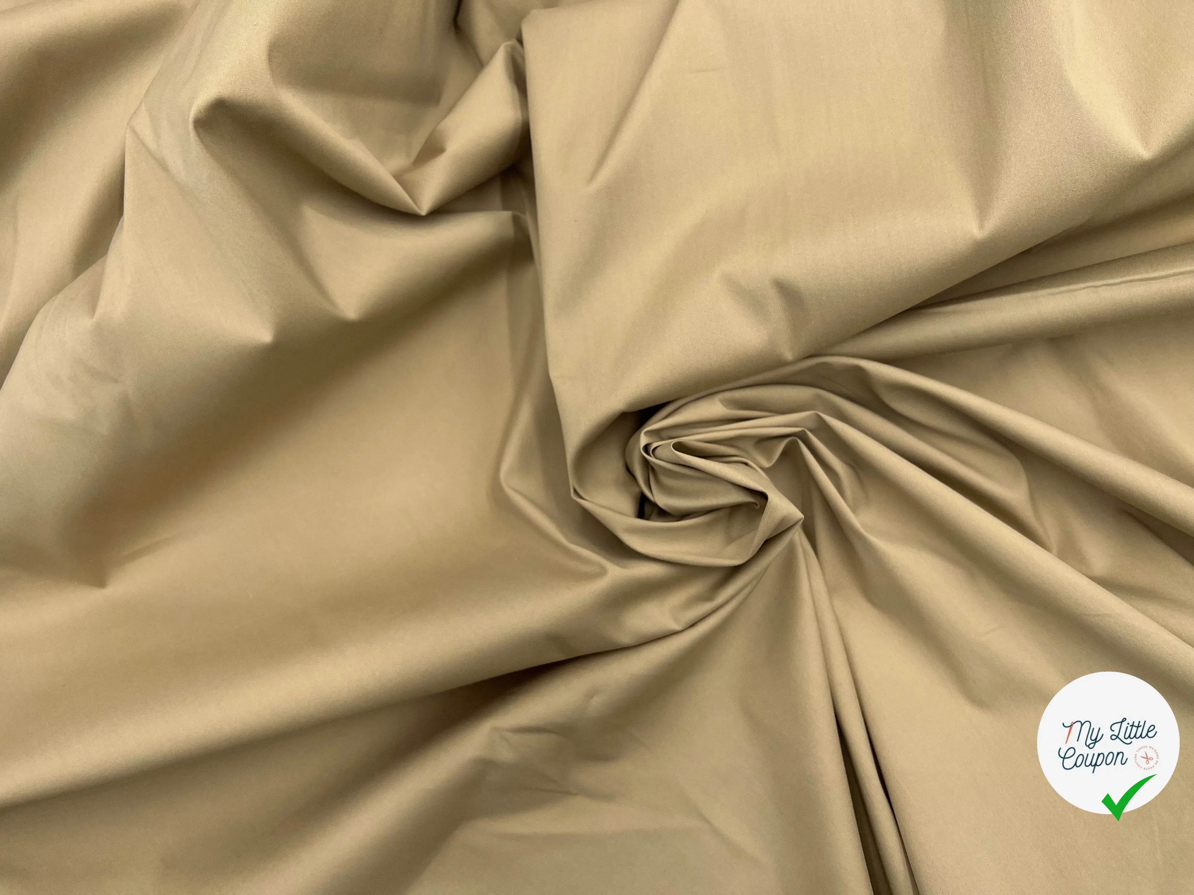 POPELINE DE COTON STRETCH SAFARI - coupon de tissu de 3 mètres - My Little Coupon - tissu - coudre