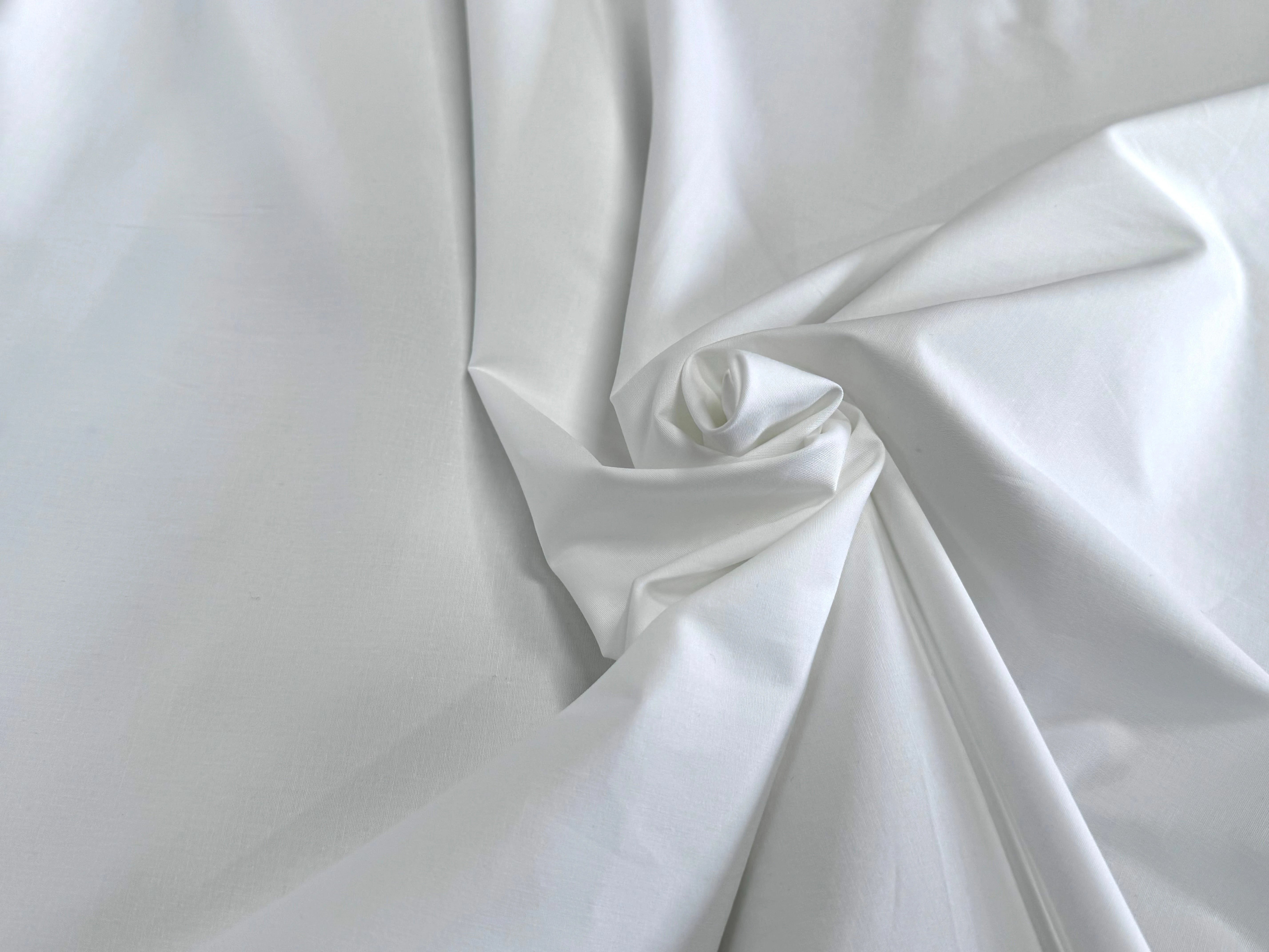 POPELINE DE COTON STRETCH ULTRA CHIC BLANC OPTIQUE - My Little Coupon