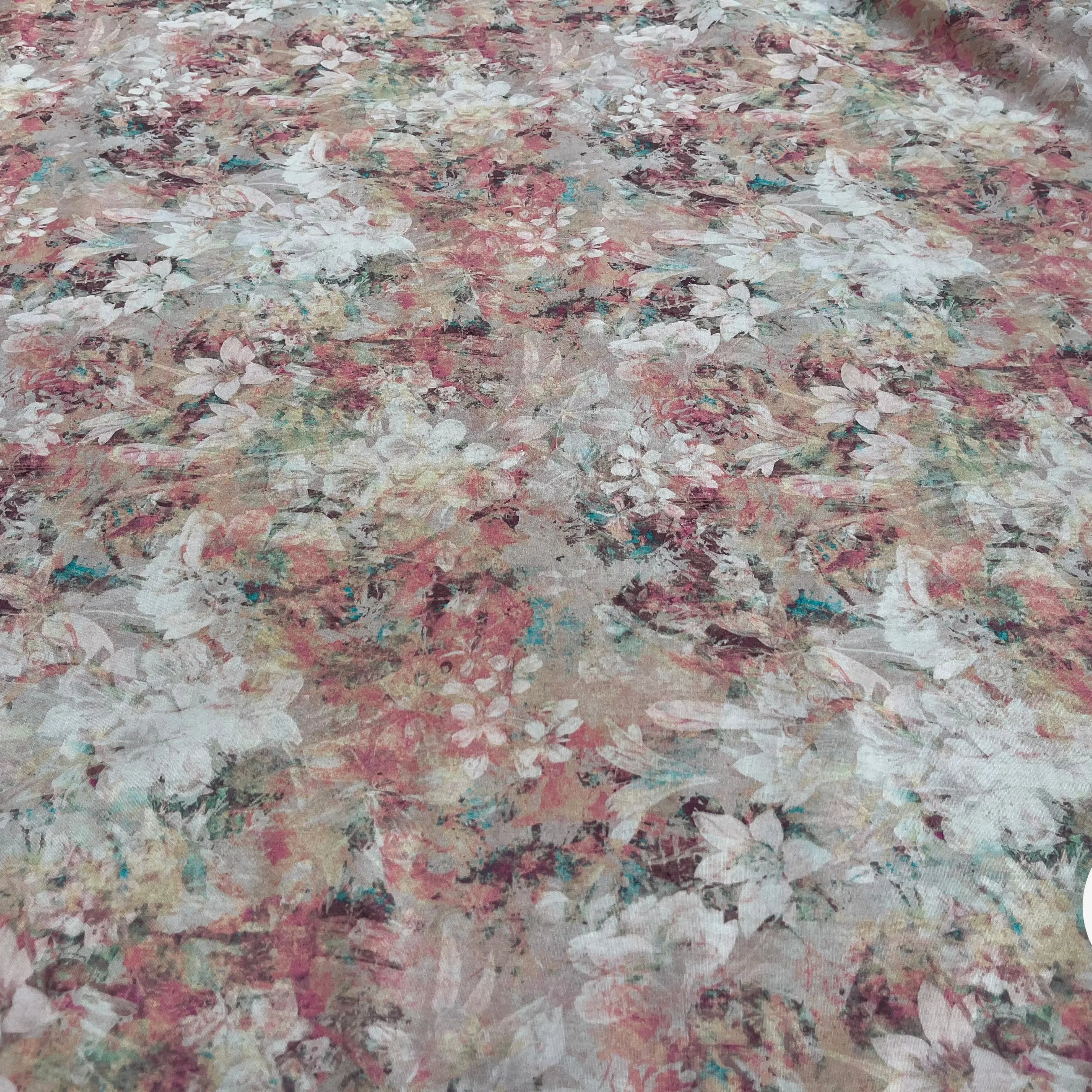 POPELINE DE COTON TIE & DYE ROSE - My Little Coupon