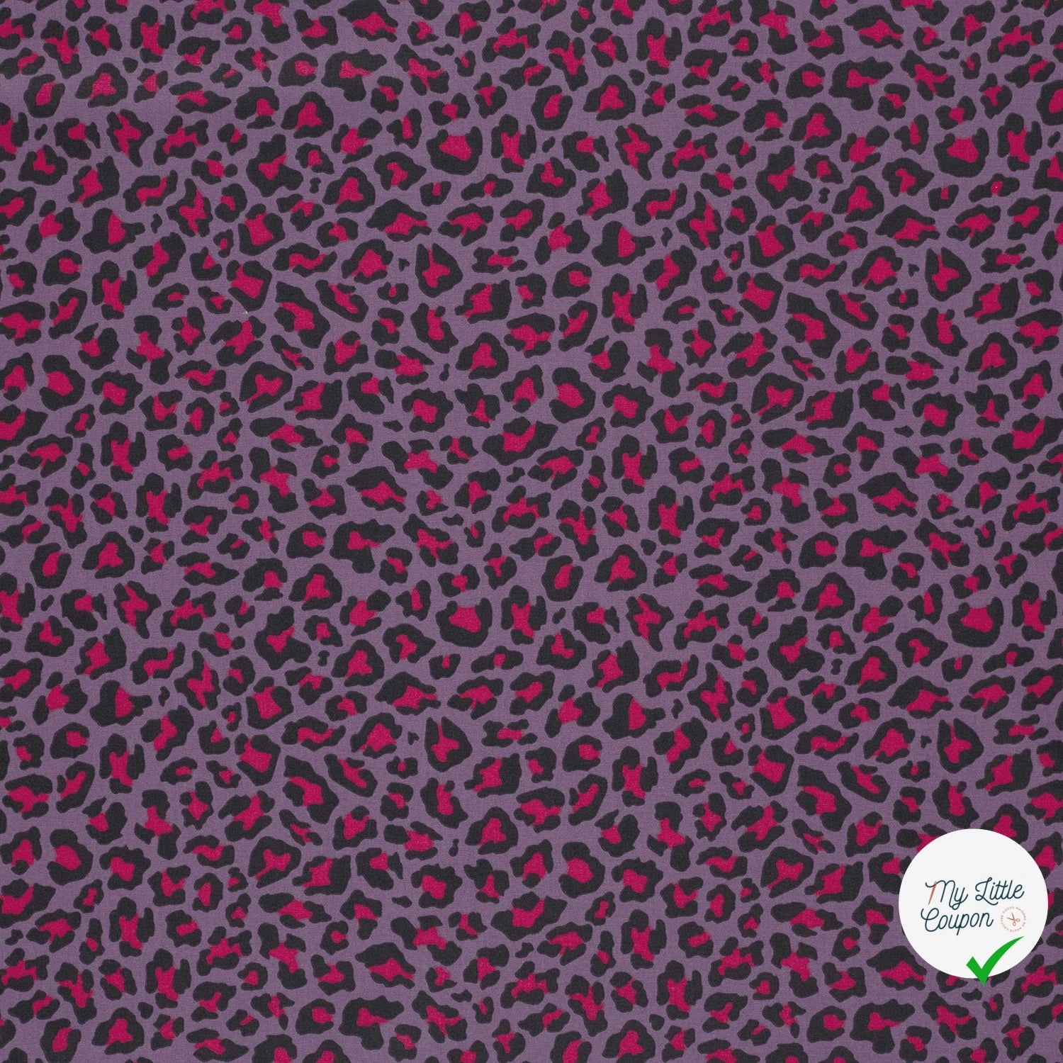 POPELINE DE COTON TISSU IMPRIMÉ PANTHER POURPRE - My Little Coupon