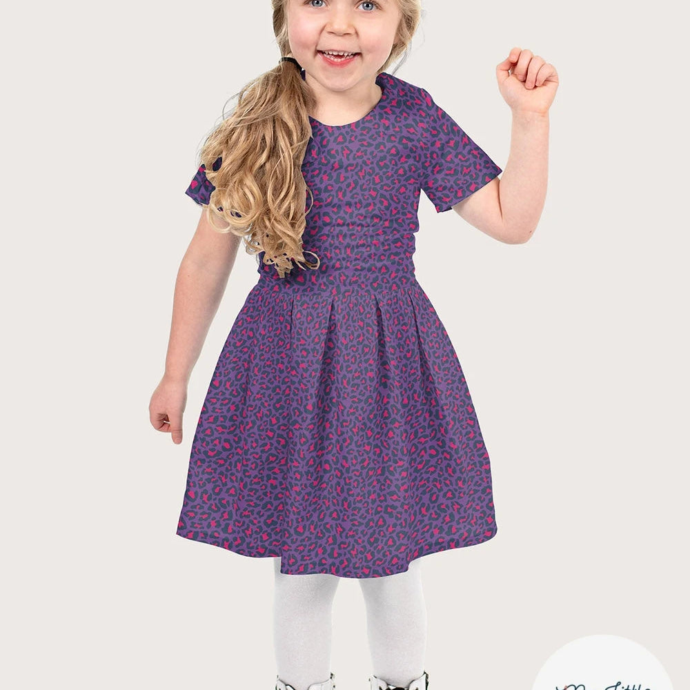 POPELINE DE COTON TISSU IMPRIMÉ PANTHER POURPRE - My Little Coupon