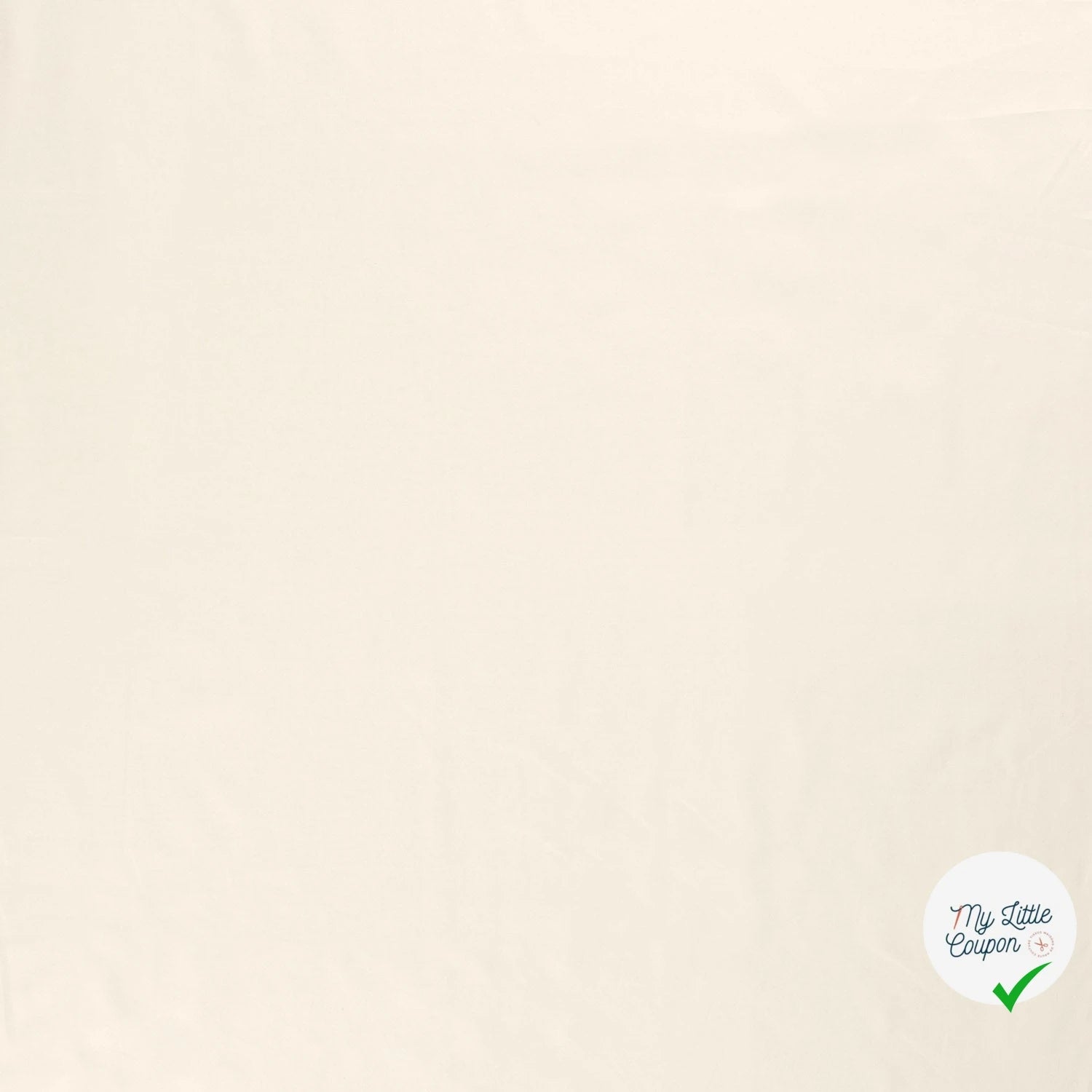 POPELINE DE COTON TISSU UNICOLORE BLANC CASSÉ - My Little Coupon