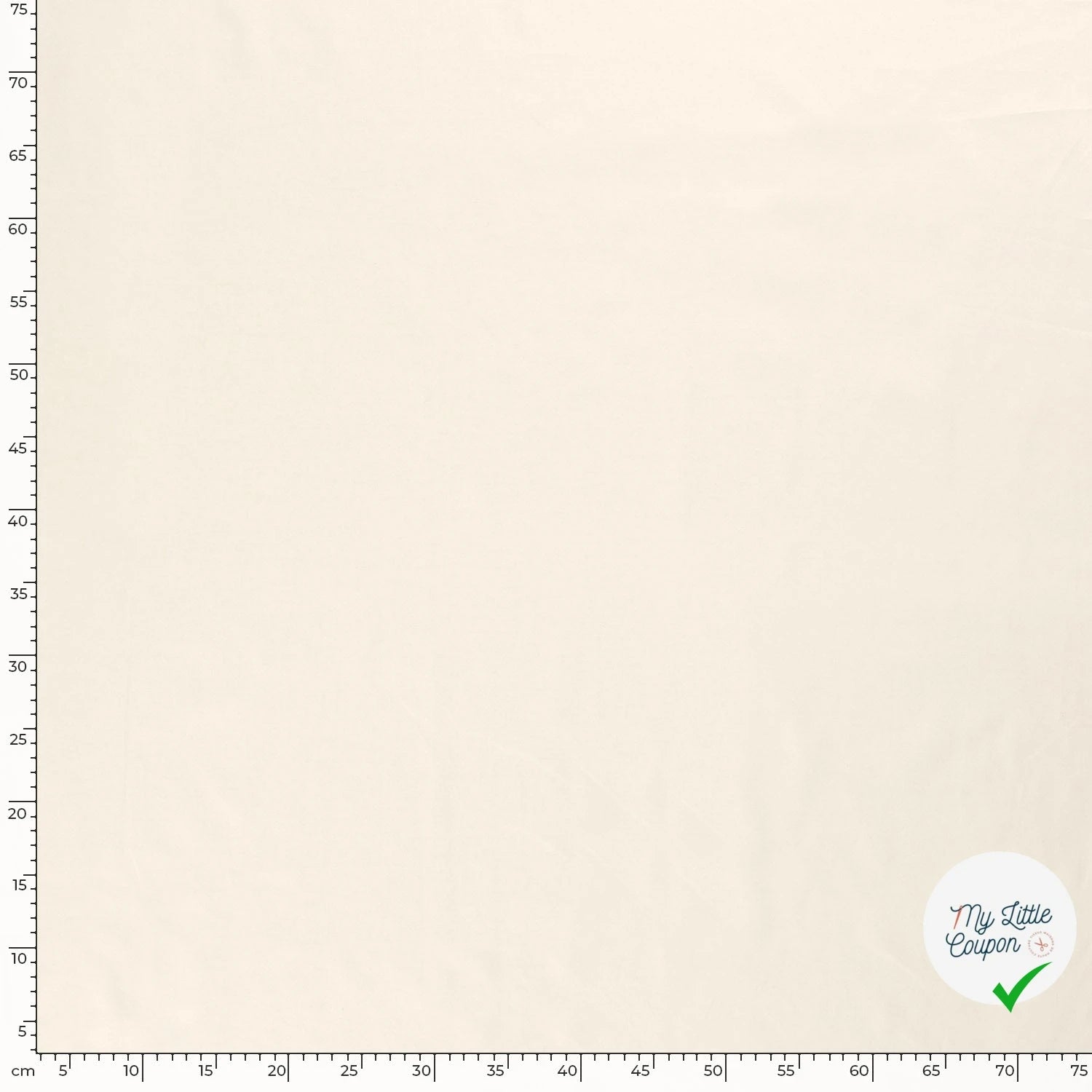 POPELINE DE COTON TISSU UNICOLORE BLANC CASSÉ - My Little Coupon