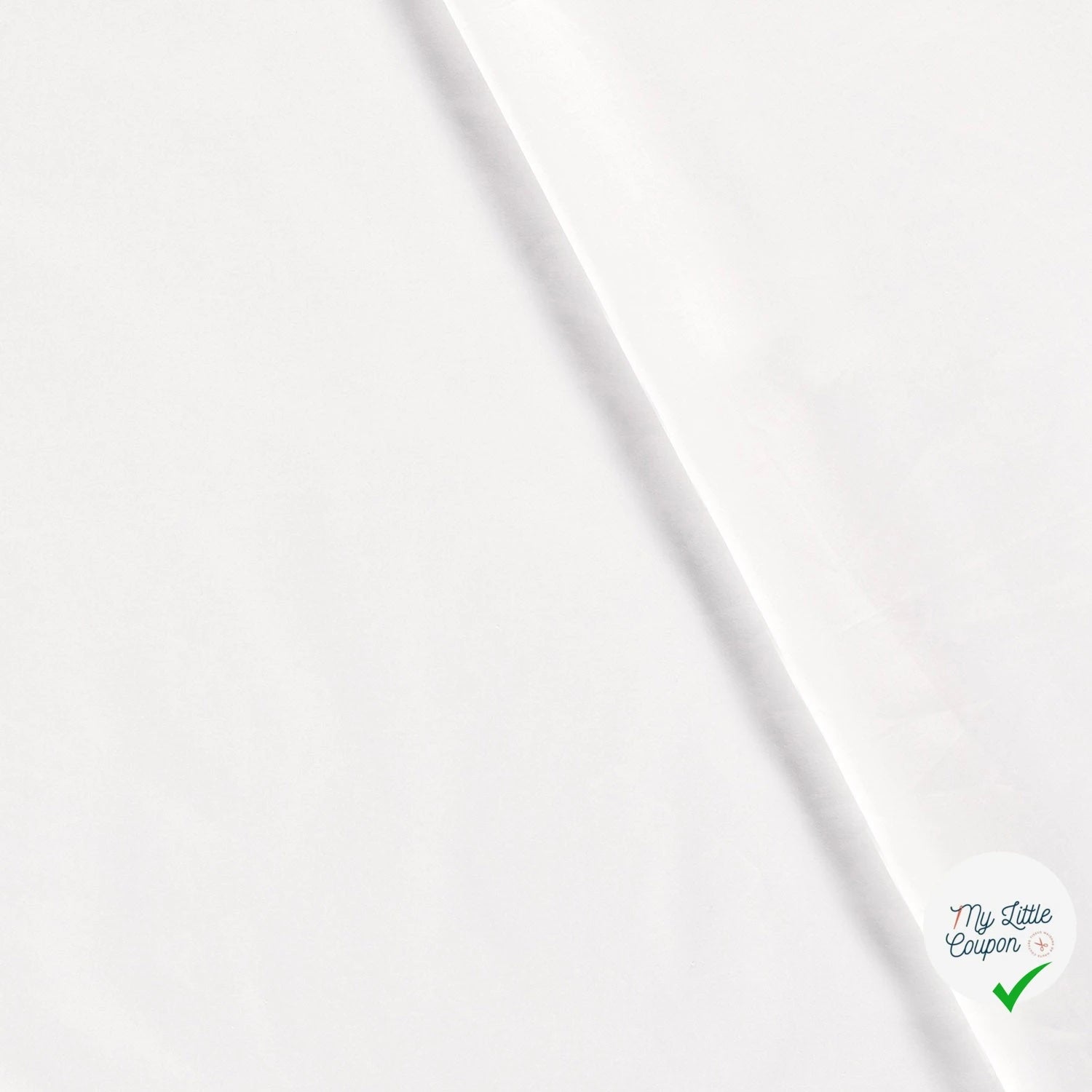 POPELINE DE COTON TISSU UNICOLORE BLANC OPTIQUE - My Little Coupon