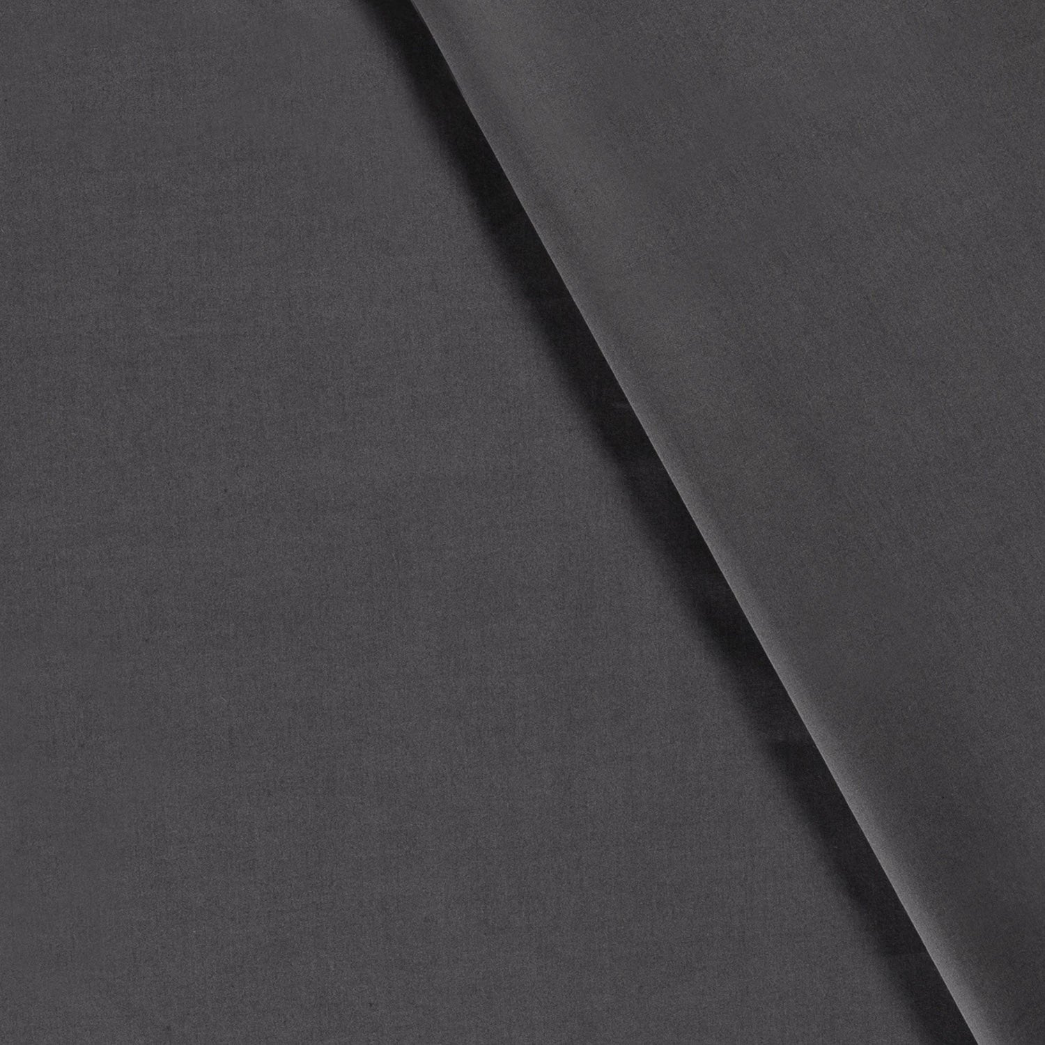POPELINE DE COTON TISSU UNICOLORE GRIS FONCÉ - My Little Coupon