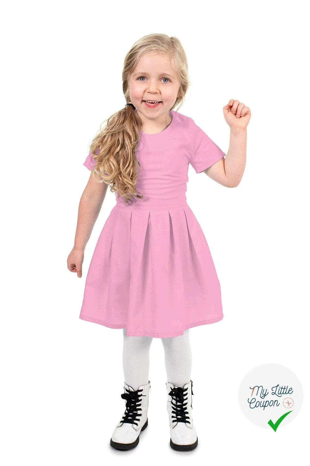 POPELINE DE COTON TISSU UNICOLORE ROSE - My Little Coupon