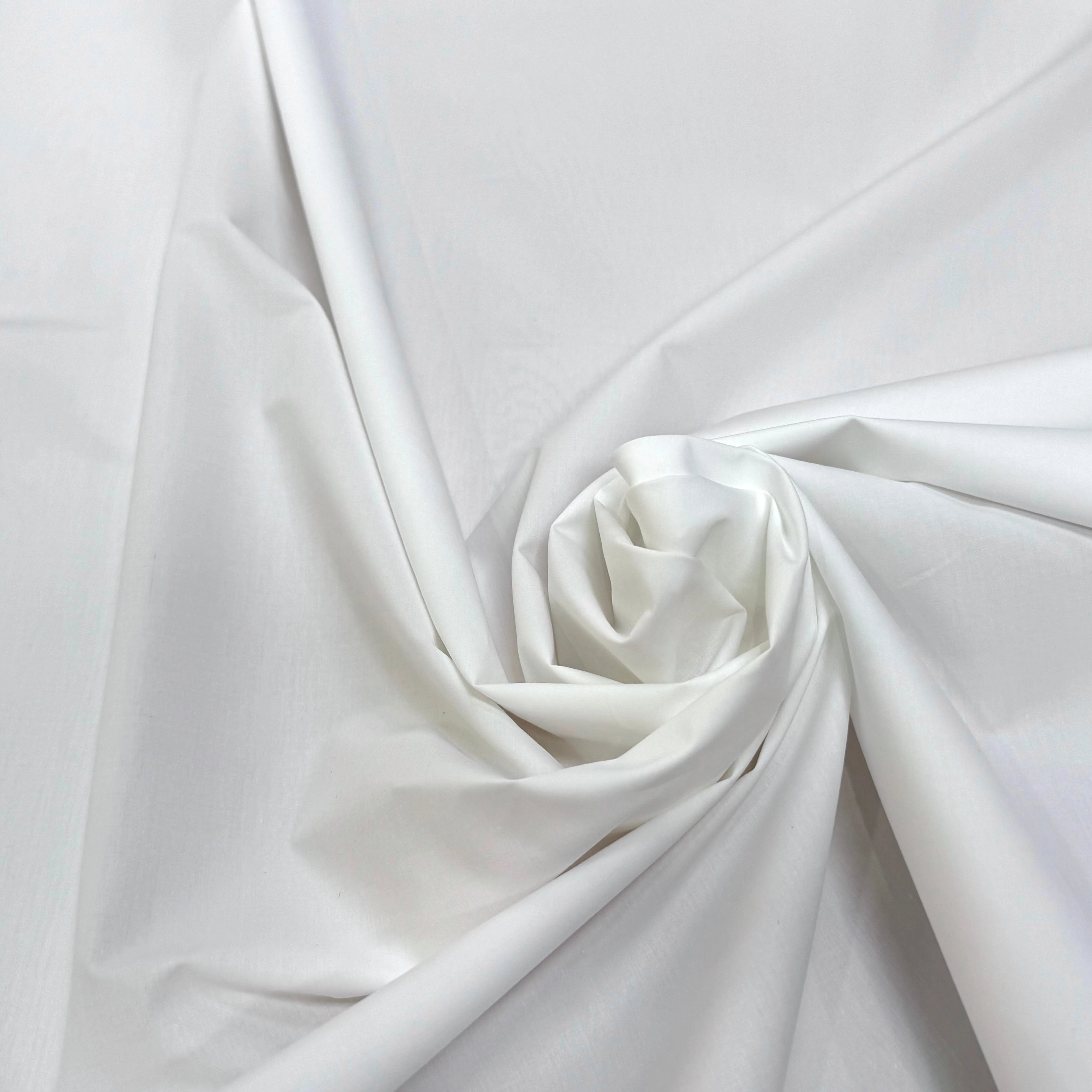 POPELINE DE COTON ULTRA CHIC BLANC ÉFFET CRAQUANT STRETCH - My Little Coupon