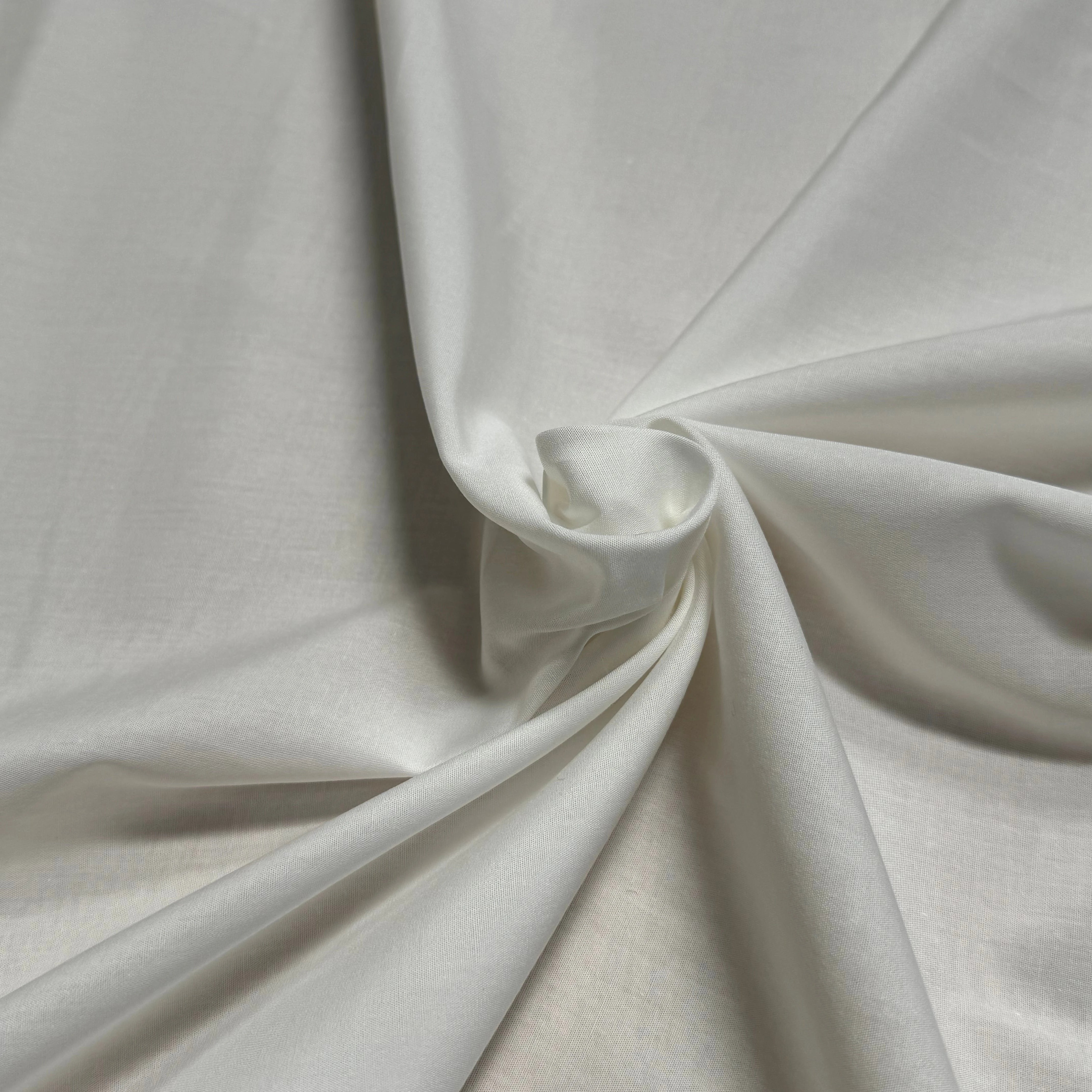POPELINE DE COTON ULTRA PREMIUM BLANC CASSÉ - My Little Coupon