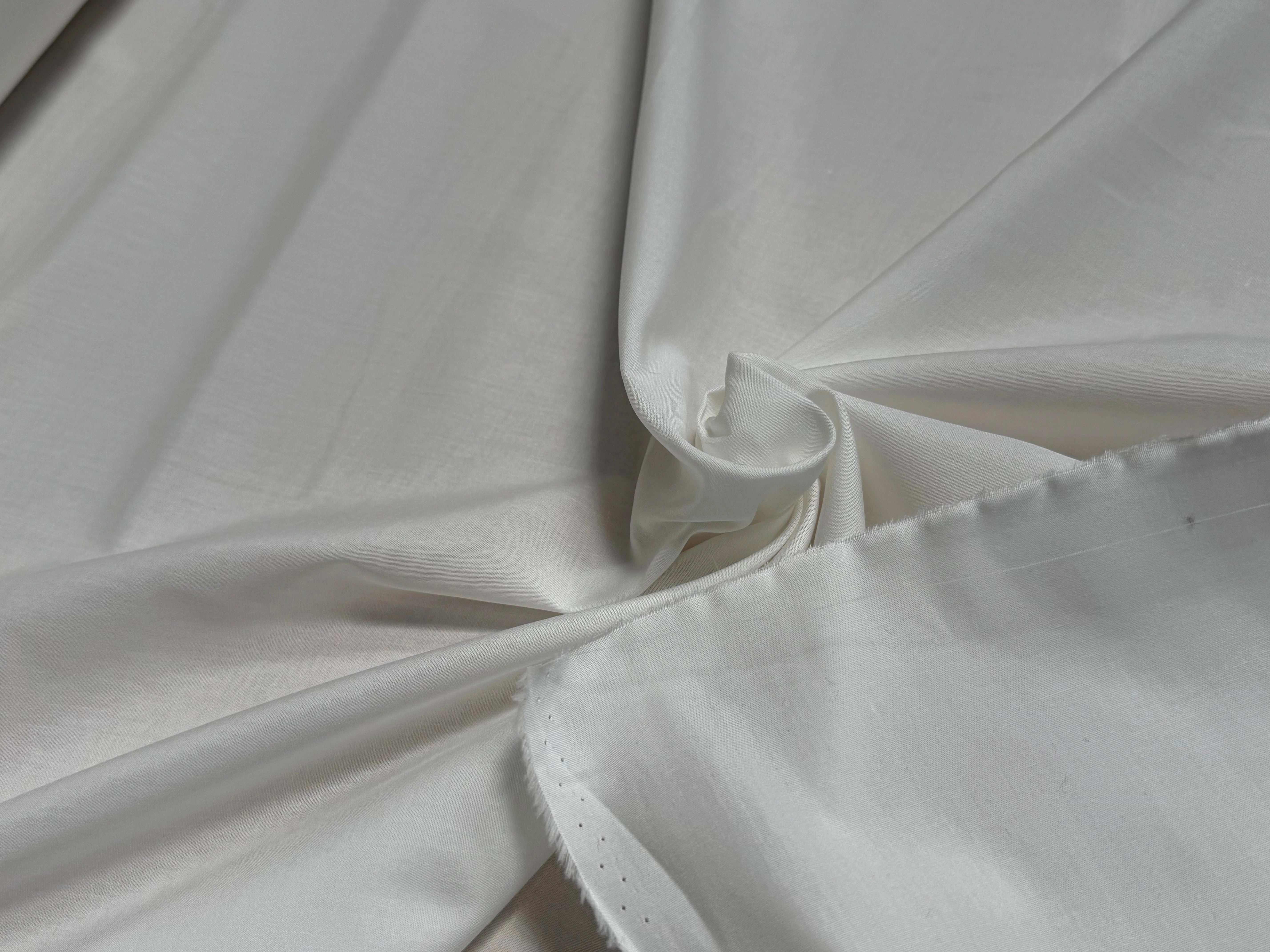 POPELINE DE COTON ULTRA PREMIUM BLANC CASSÉ - My Little Coupon