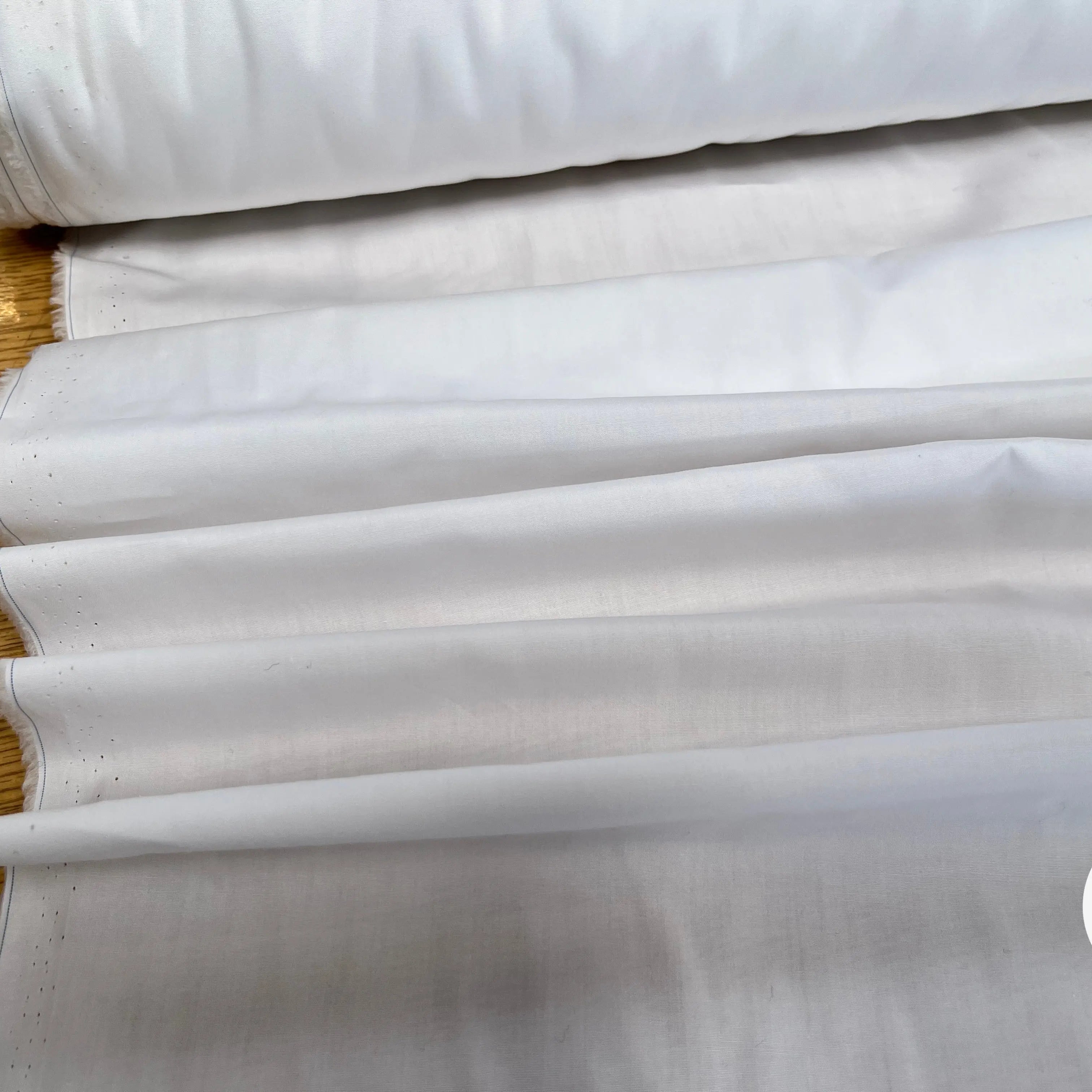 POPELINE DE COTON UNI BLANCHE - My Little Coupon