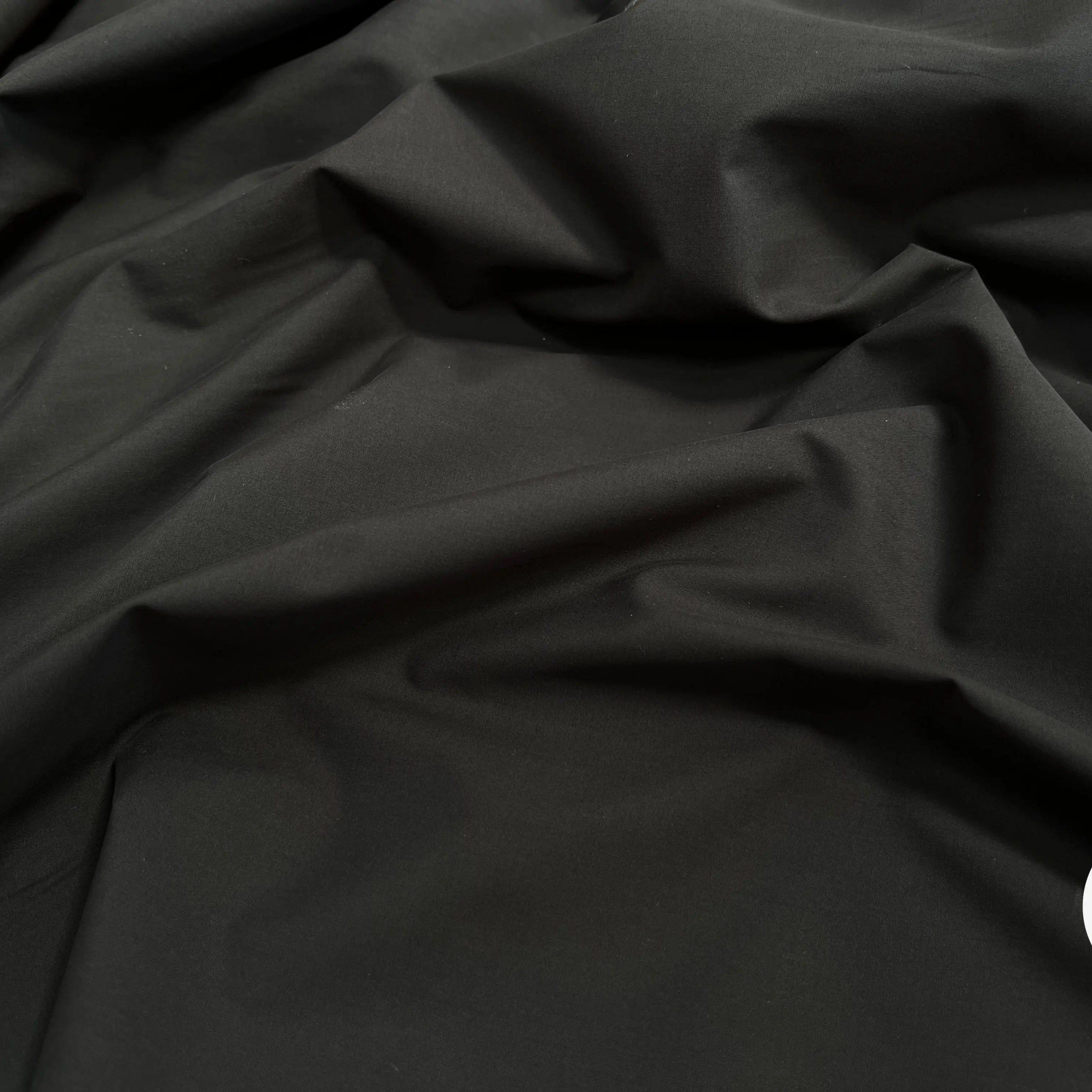 POPELINE DE COTON UNI NOIR - My Little Coupon