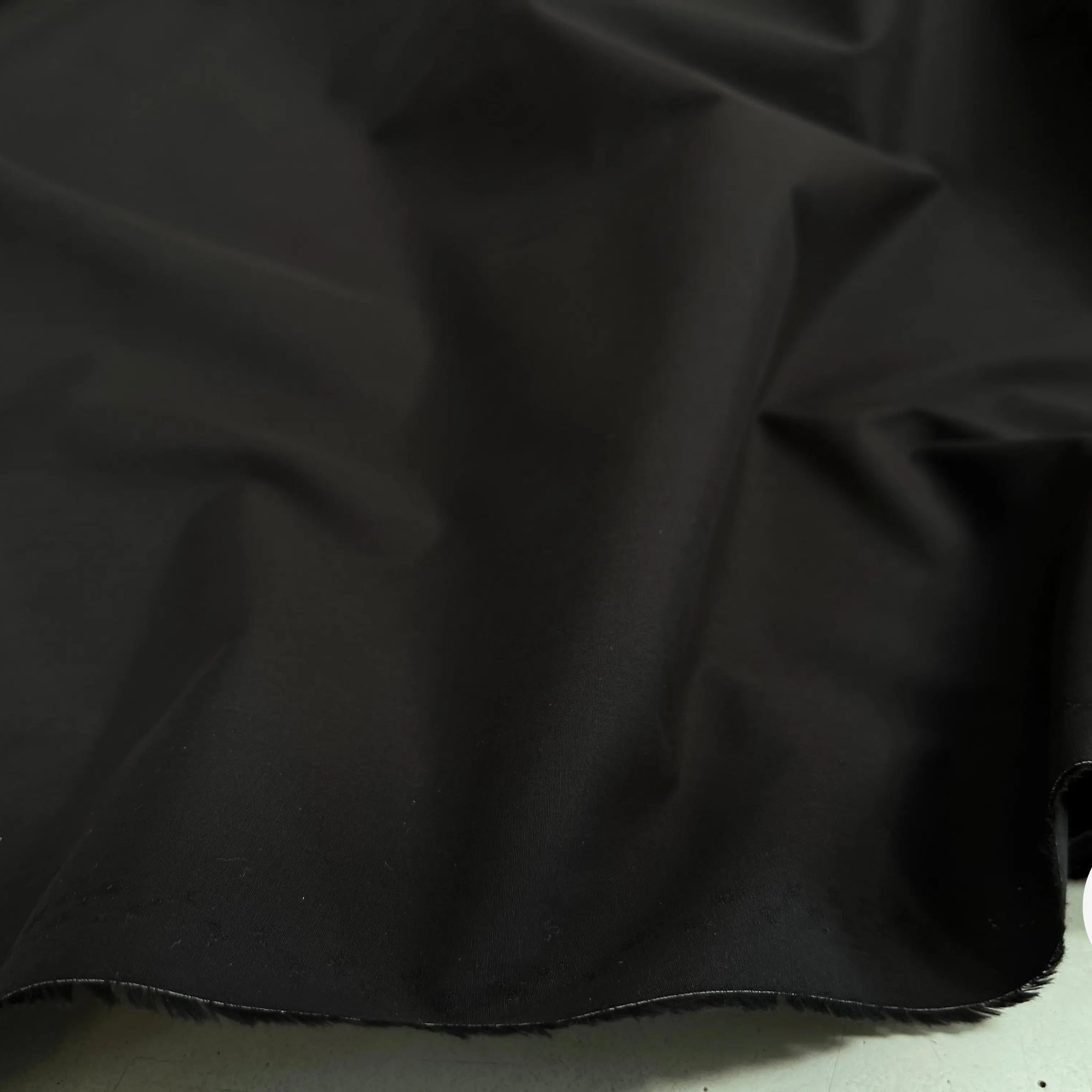 POPELINE DE COTON UNI NOIR - My Little Coupon