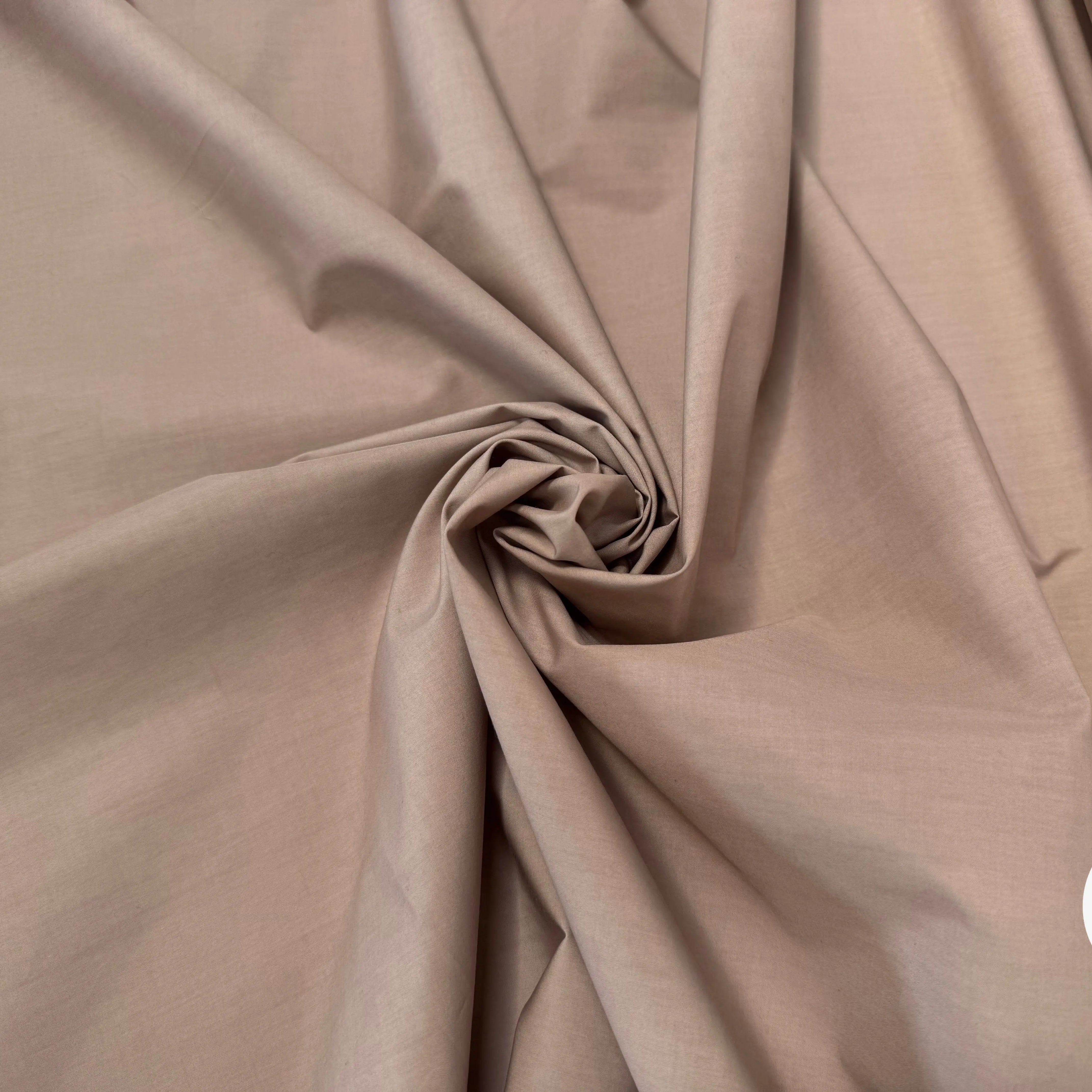 POPELINE DE COTON UNI TAUPE - My Little Coupon