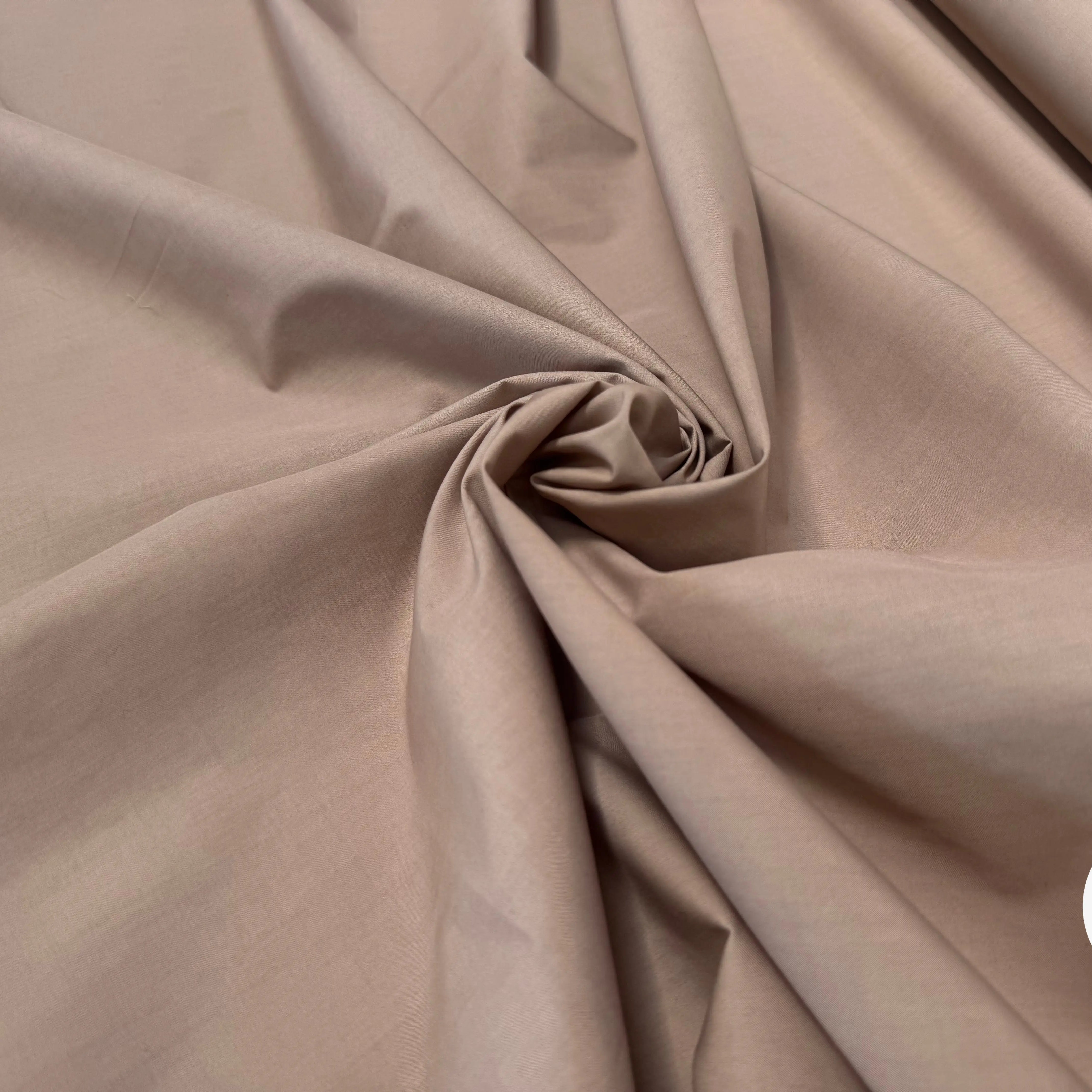 POPELINE DE COTON UNI TAUPE - My Little Coupon