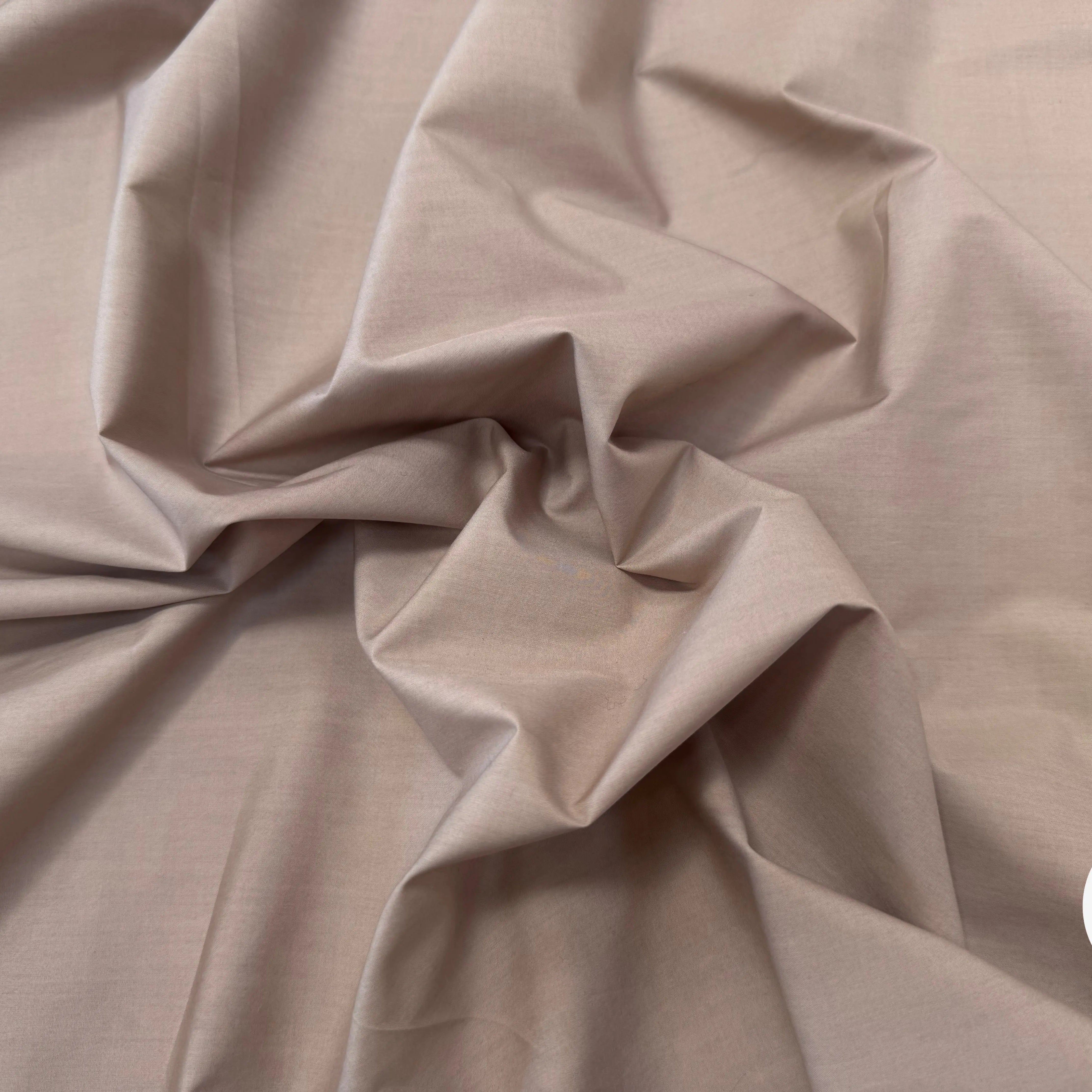 POPELINE DE COTON UNI TAUPE - My Little Coupon