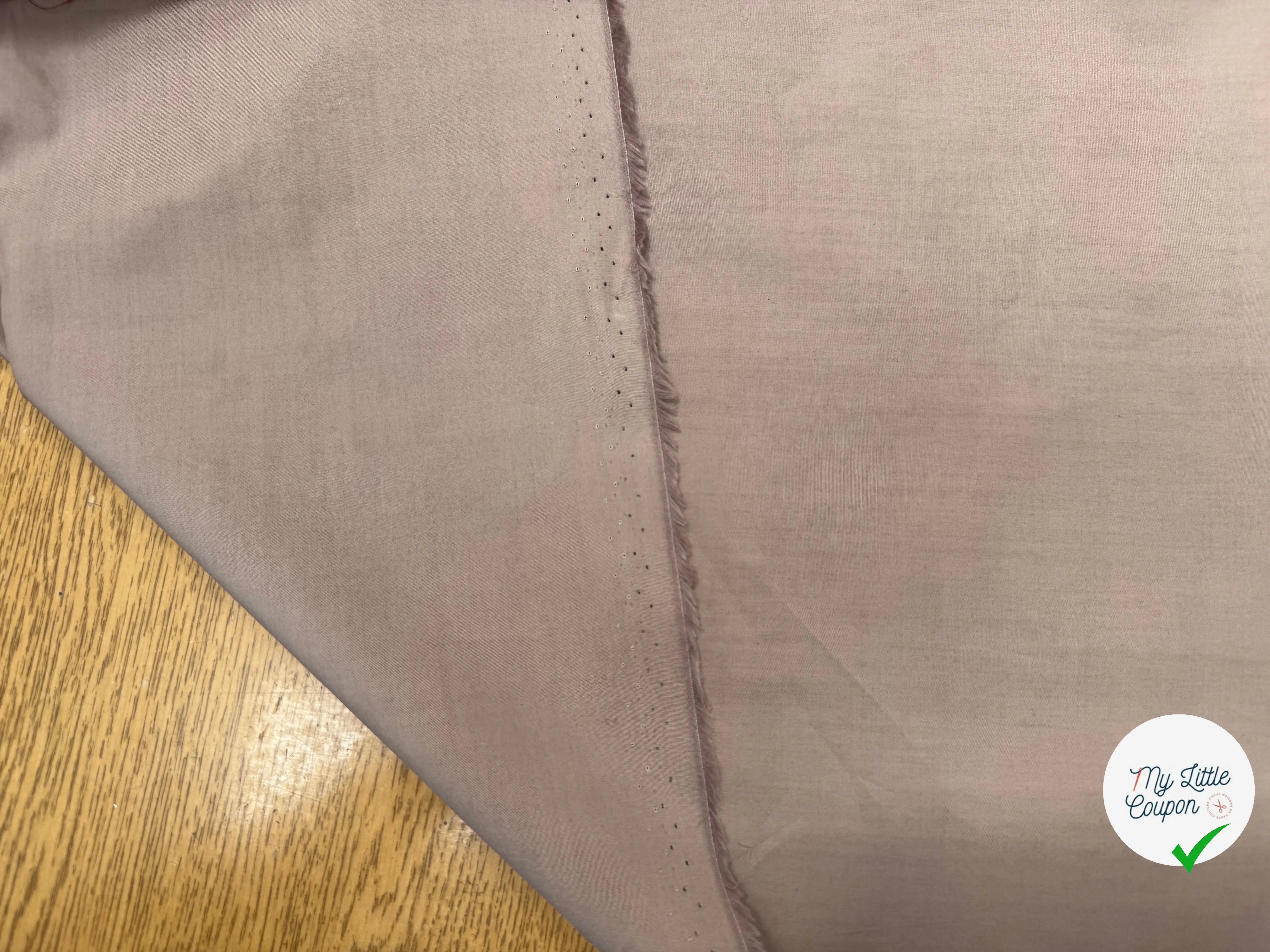 POPELINE DE COTON UNI TAUPE - My Little Coupon