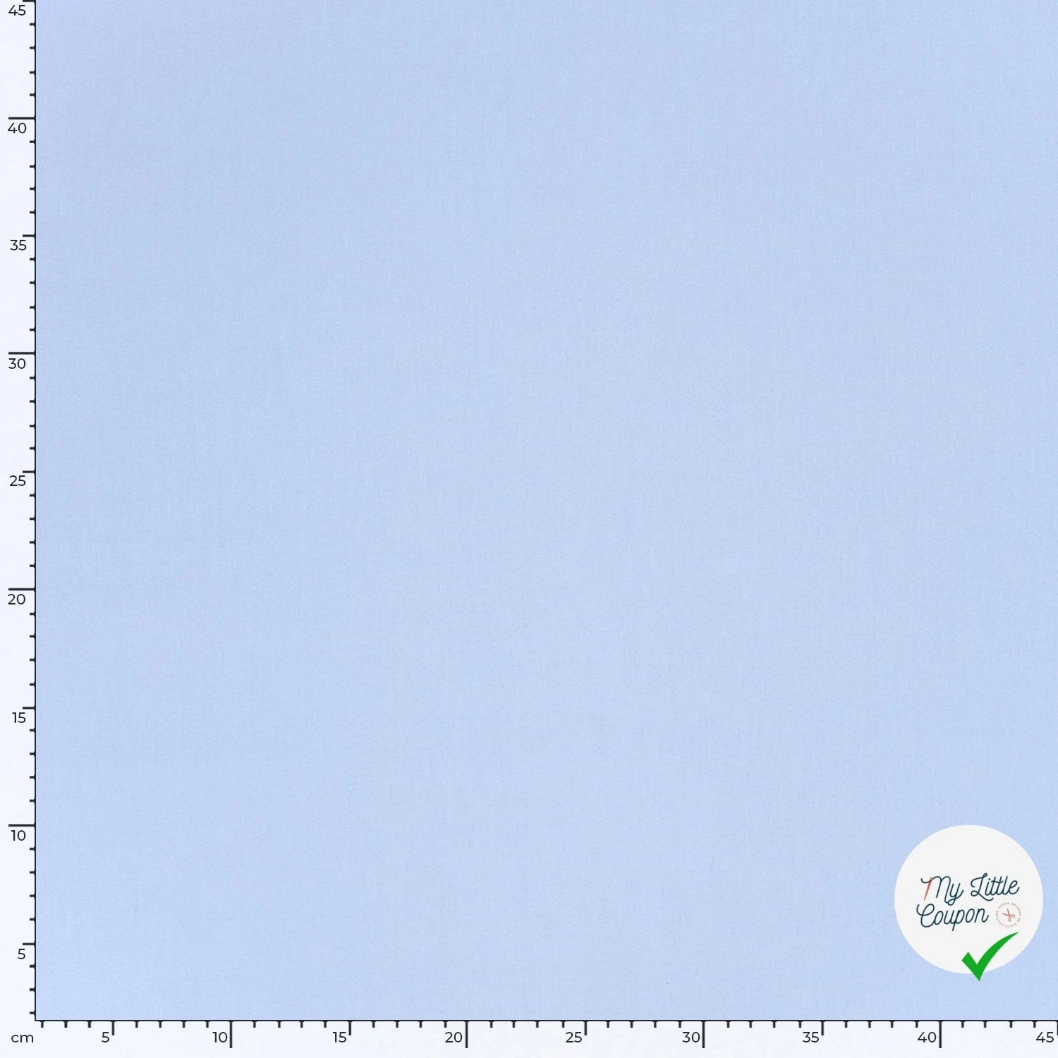 POPELINE DE COTON UNICOLORE BLEU BEBE - My Little Coupon