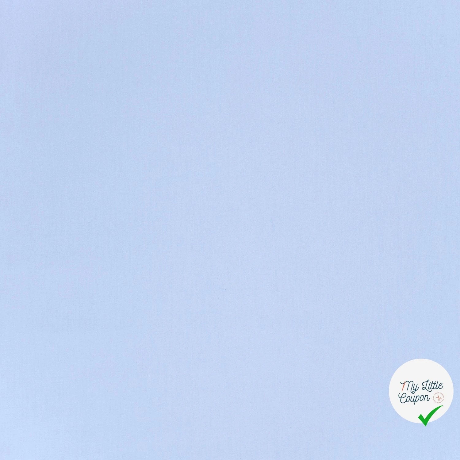 POPELINE DE COTON UNICOLORE BLEU BEBE - My Little Coupon