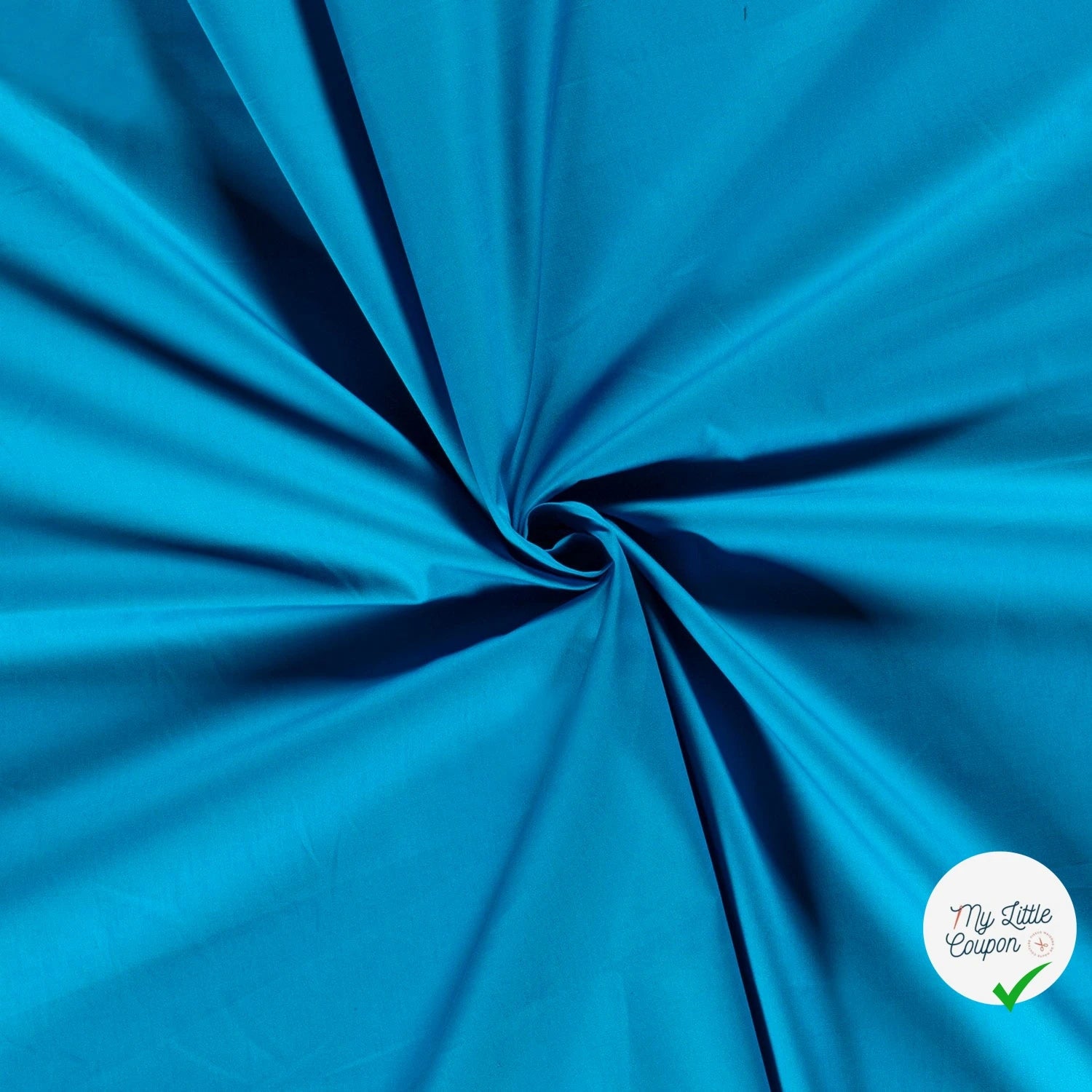 POPELINE DE COTON UNICOLORE BLEU CIEL - My Little Coupon