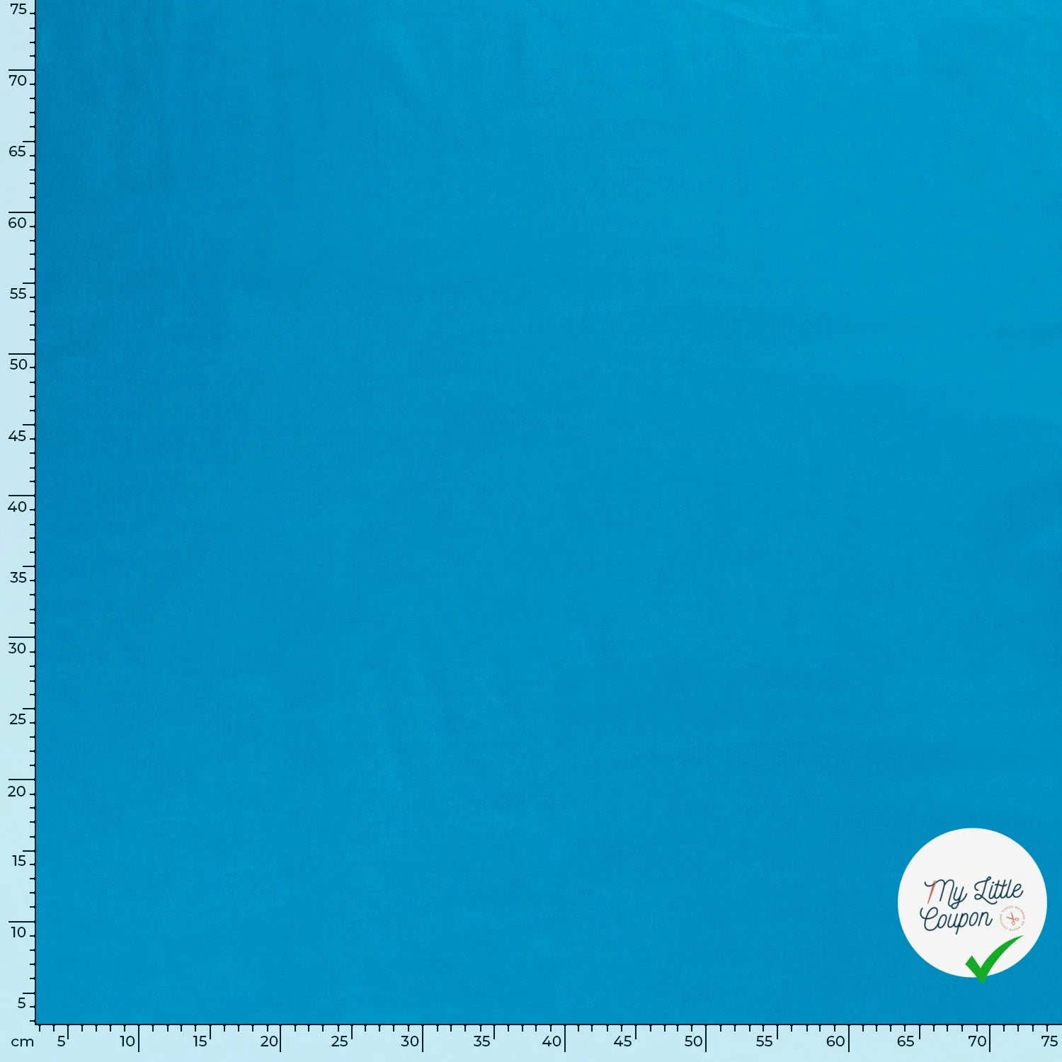 POPELINE DE COTON UNICOLORE BLEU CIEL - My Little Coupon