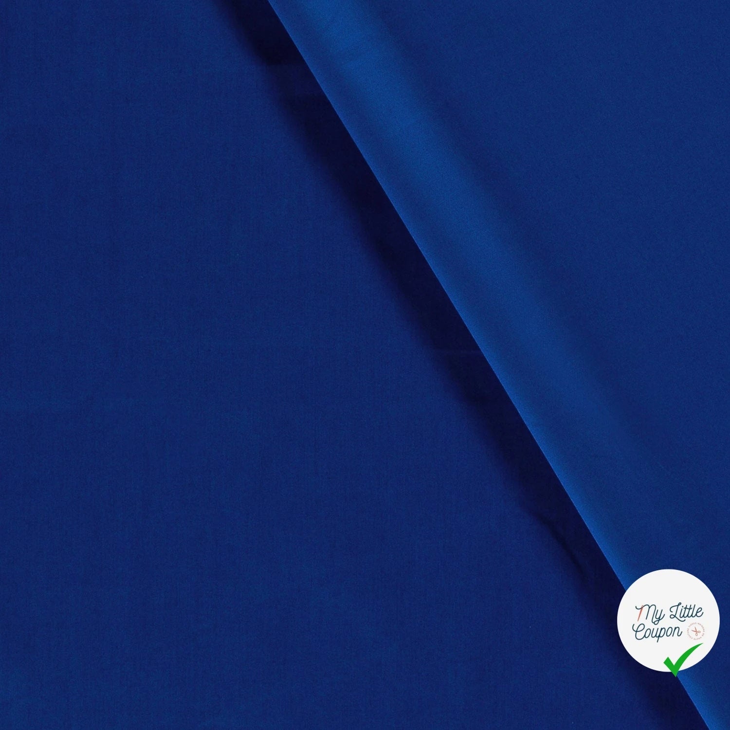 POPELINE DE COTON UNICOLORE COBALT - My Little Coupon