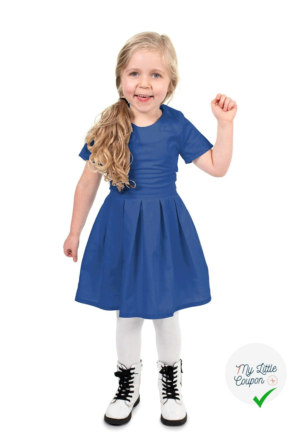 POPELINE DE COTON UNICOLORE COBALT - My Little Coupon