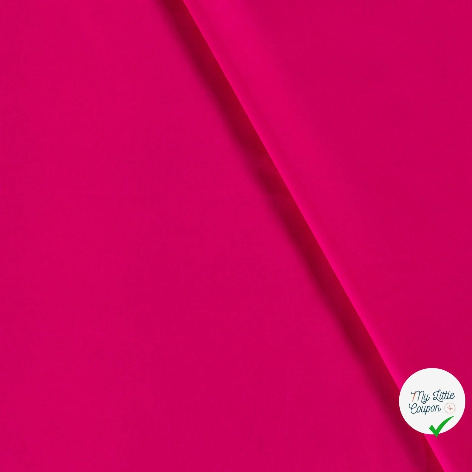 POPELINE DE COTON UNICOLORE FUCHSIA - My Little Coupon