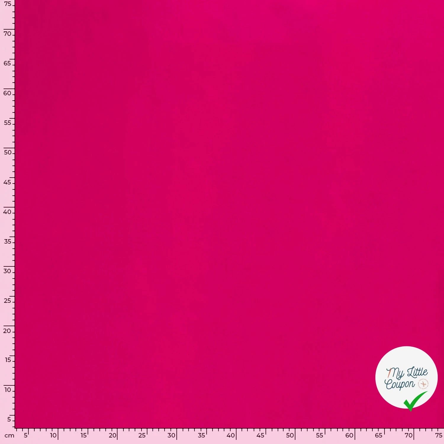 POPELINE DE COTON UNICOLORE FUCHSIA - My Little Coupon