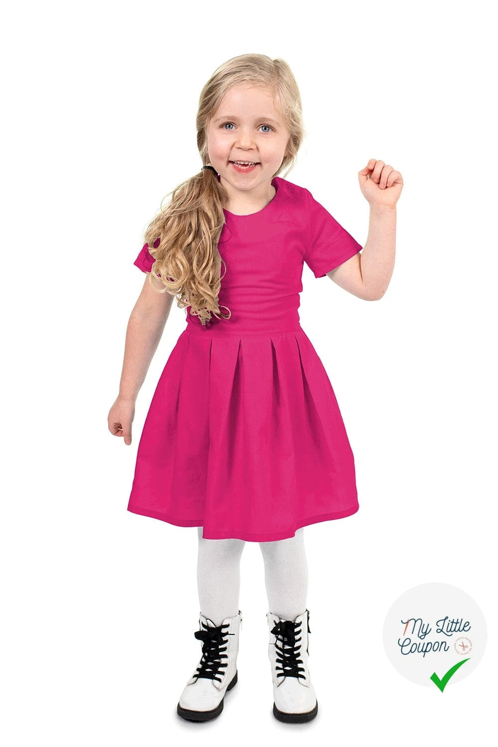 POPELINE DE COTON UNICOLORE FUCHSIA - My Little Coupon