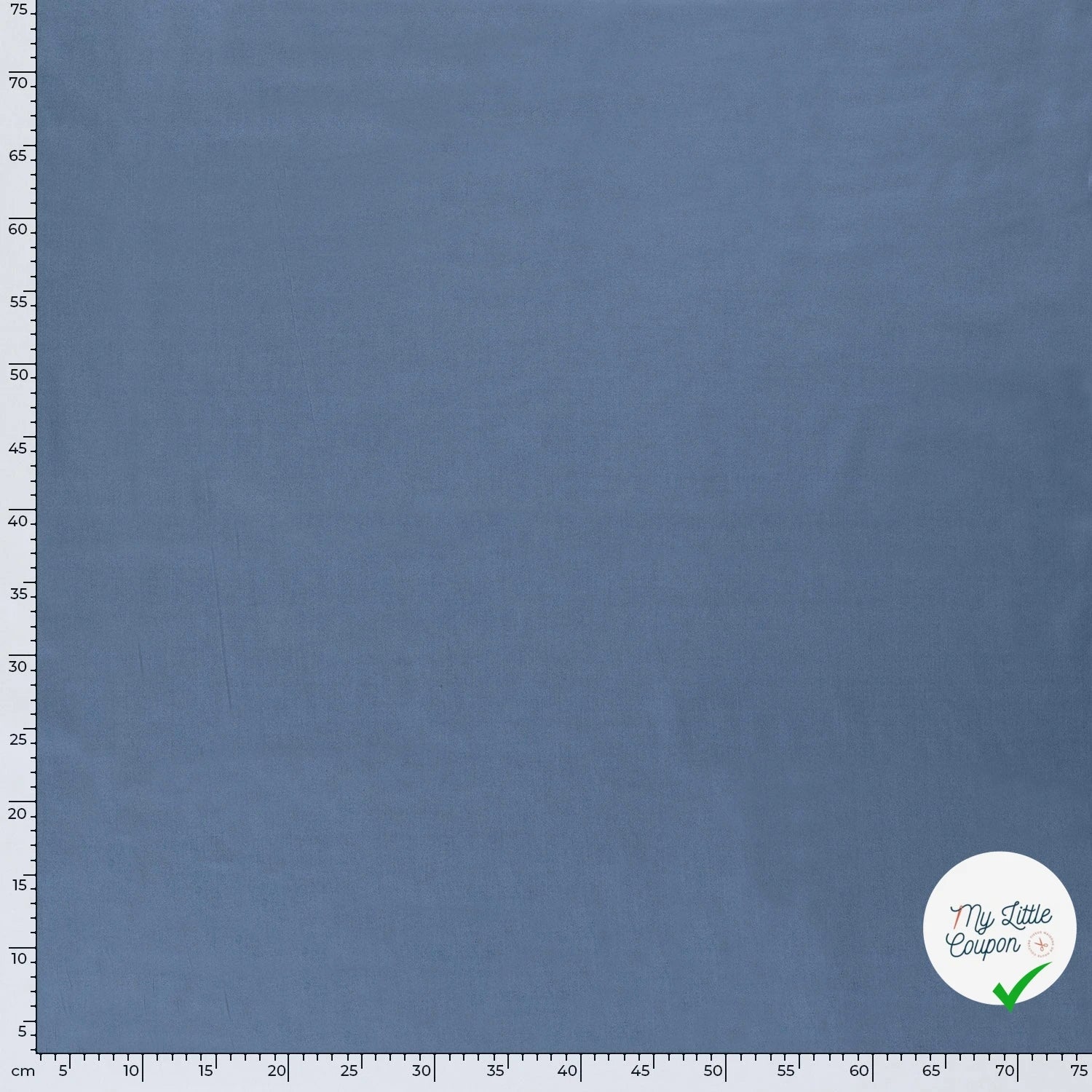 POPELINE DE COTON UNICOLORE INDIGO - My Little Coupon