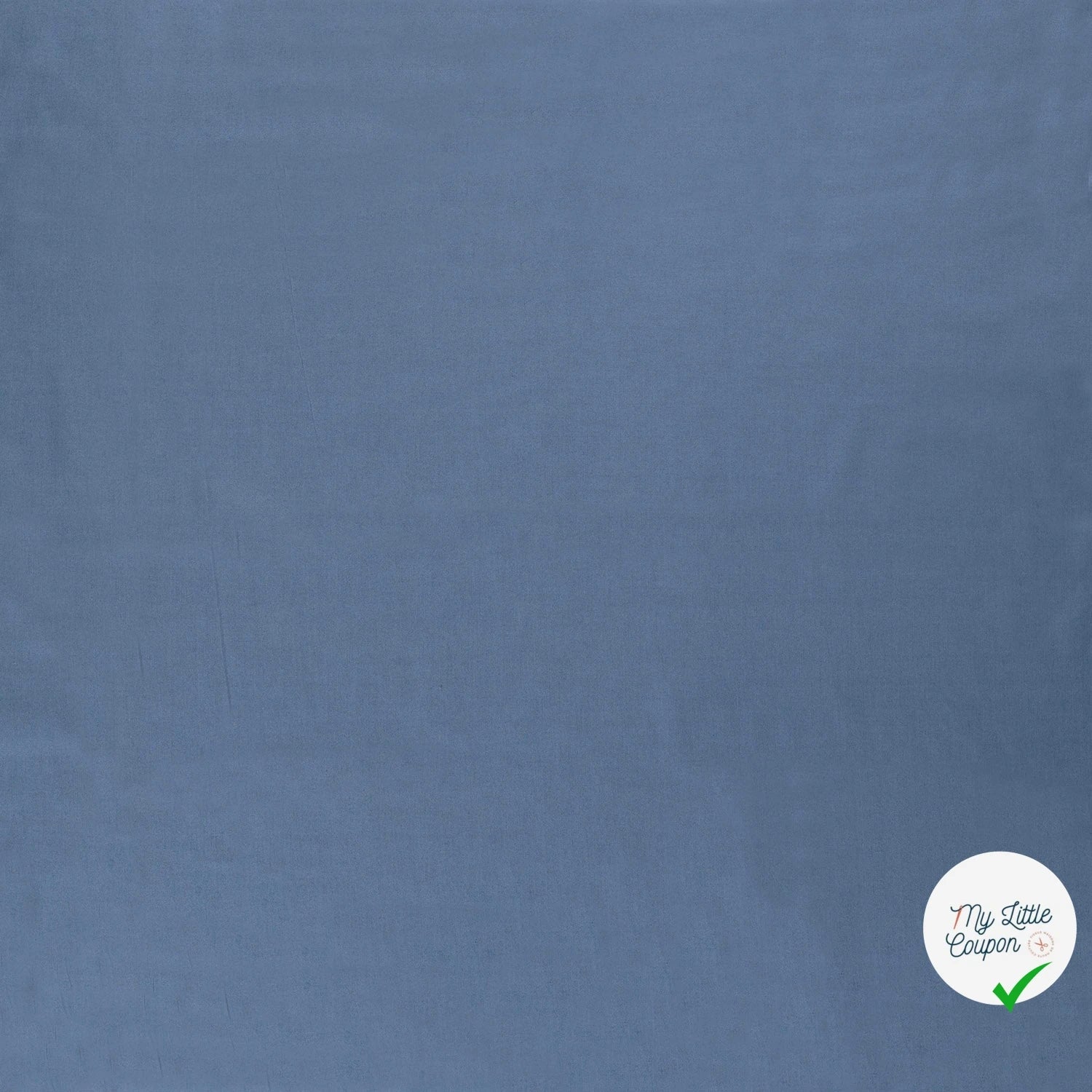 POPELINE DE COTON UNICOLORE INDIGO - My Little Coupon