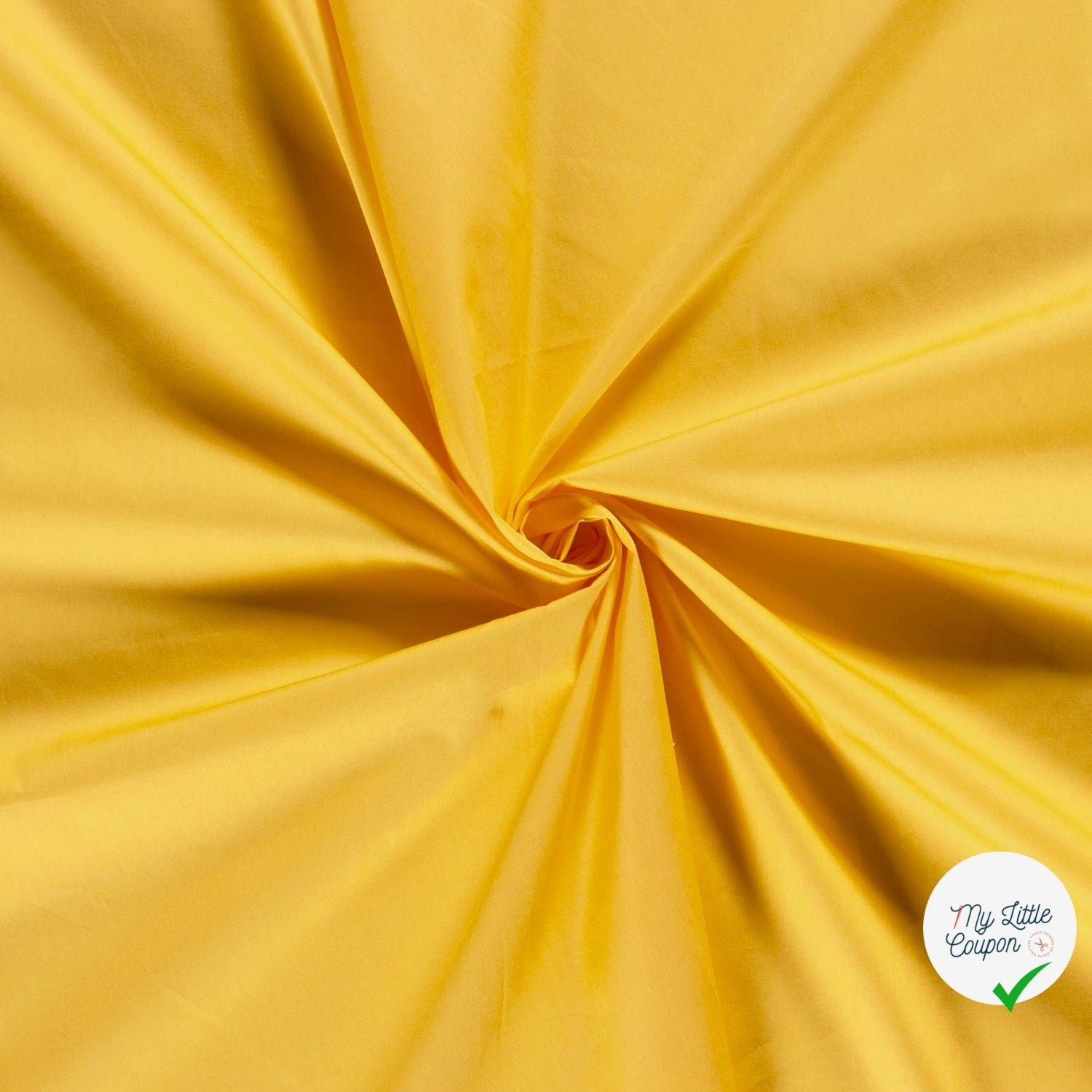 POPELINE DE COTON UNICOLORE JAUNE - My Little Coupon