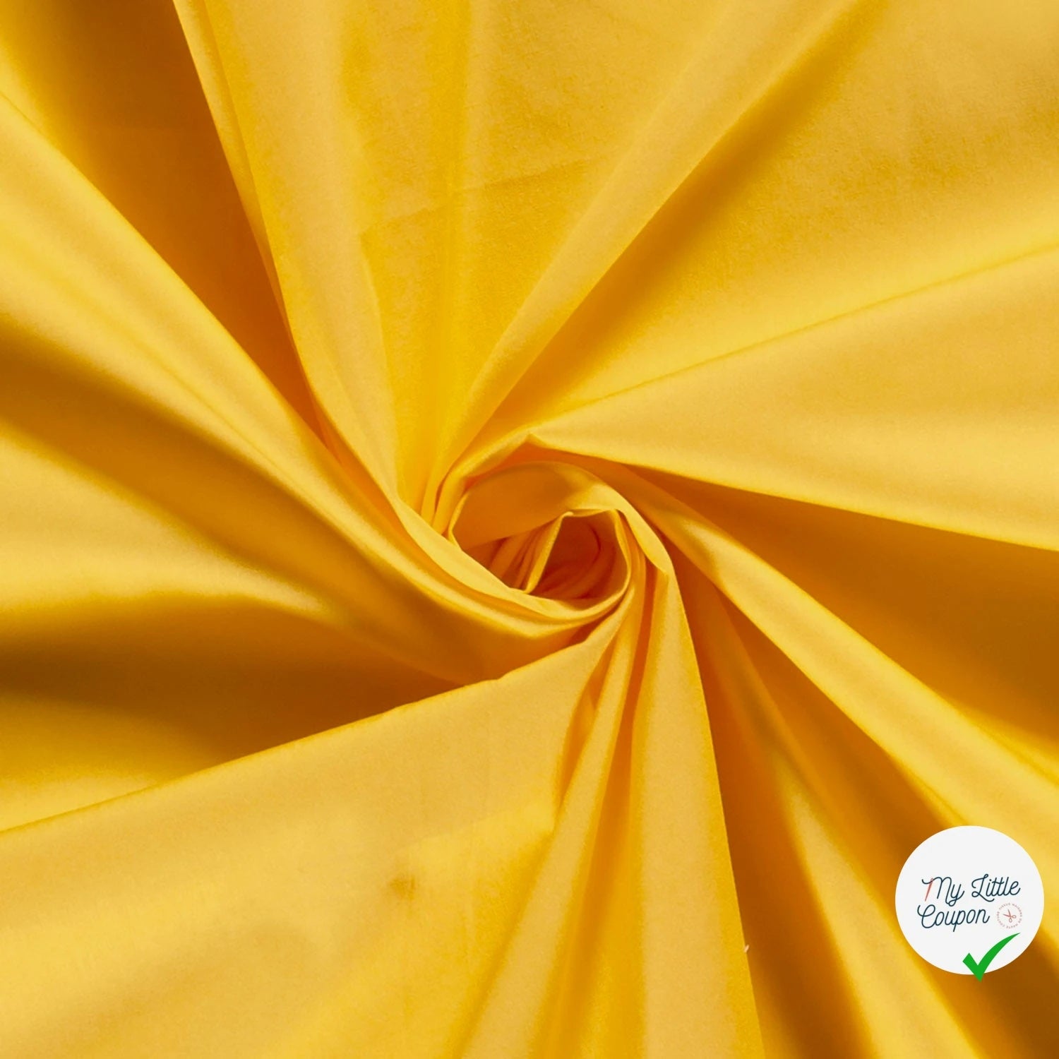 POPELINE DE COTON UNICOLORE JAUNE - My Little Coupon